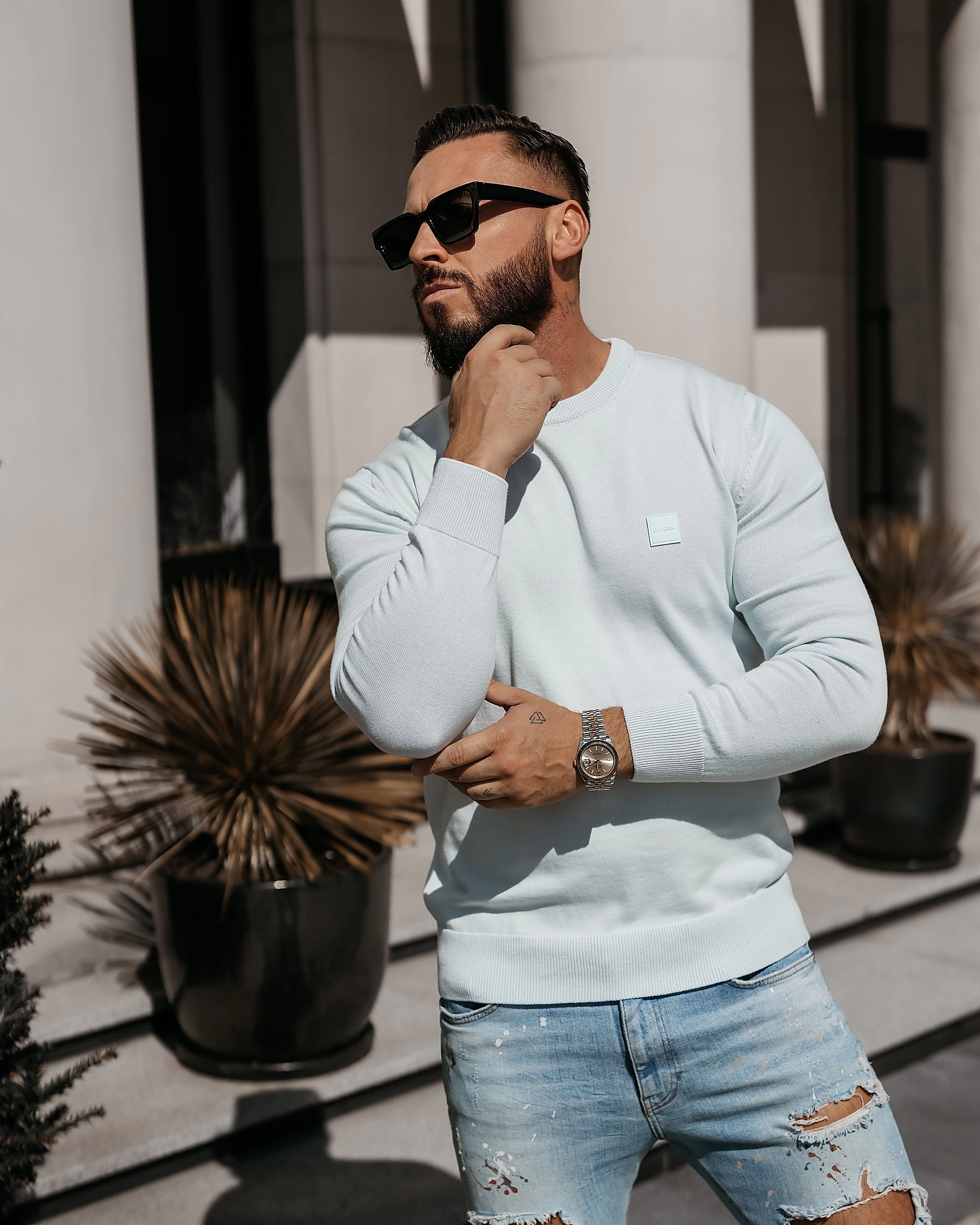 OLAVOGA Herren Pullover ALAVOS - Blau