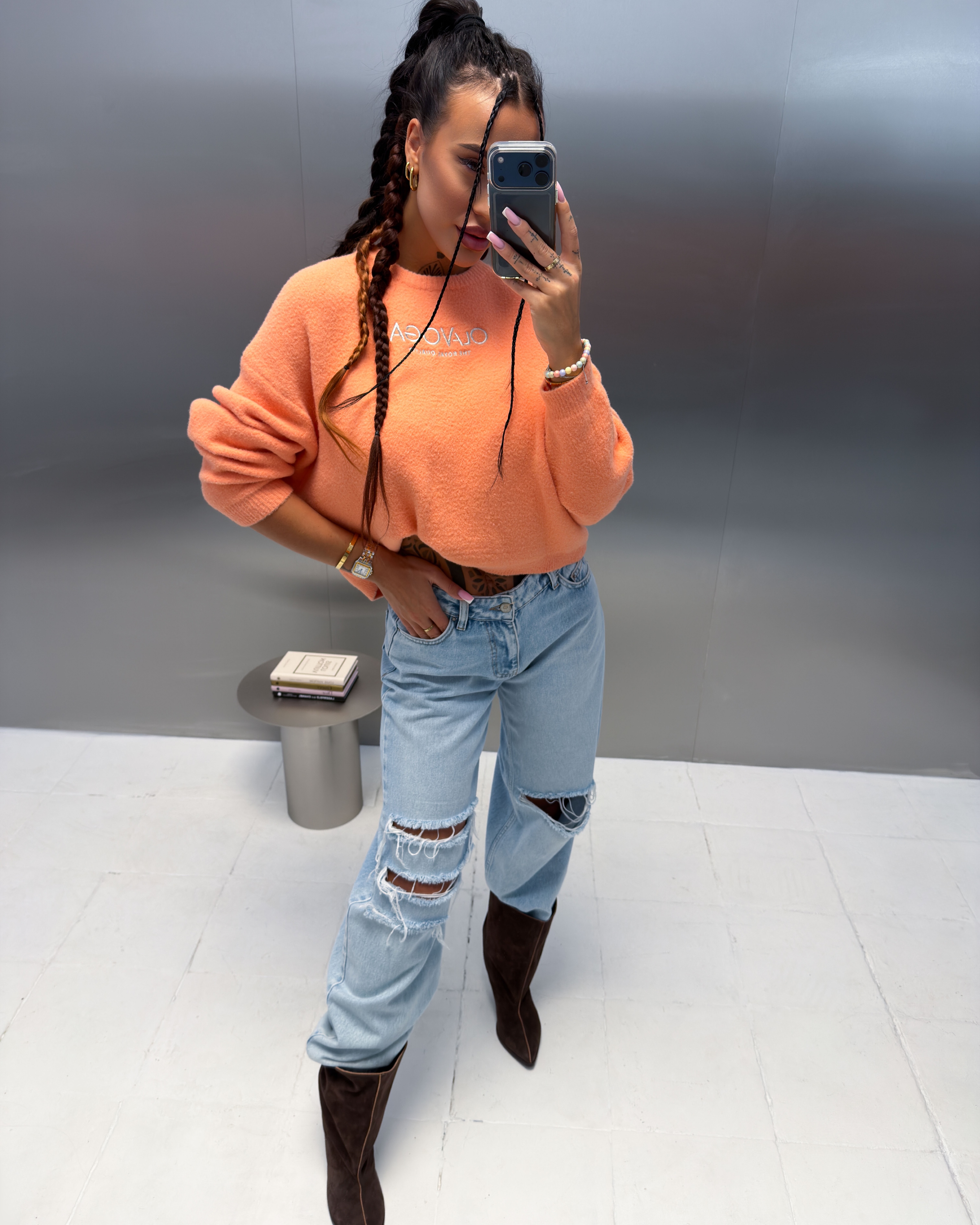 OLAVOGA DELIA Women’s Jumper – Orange