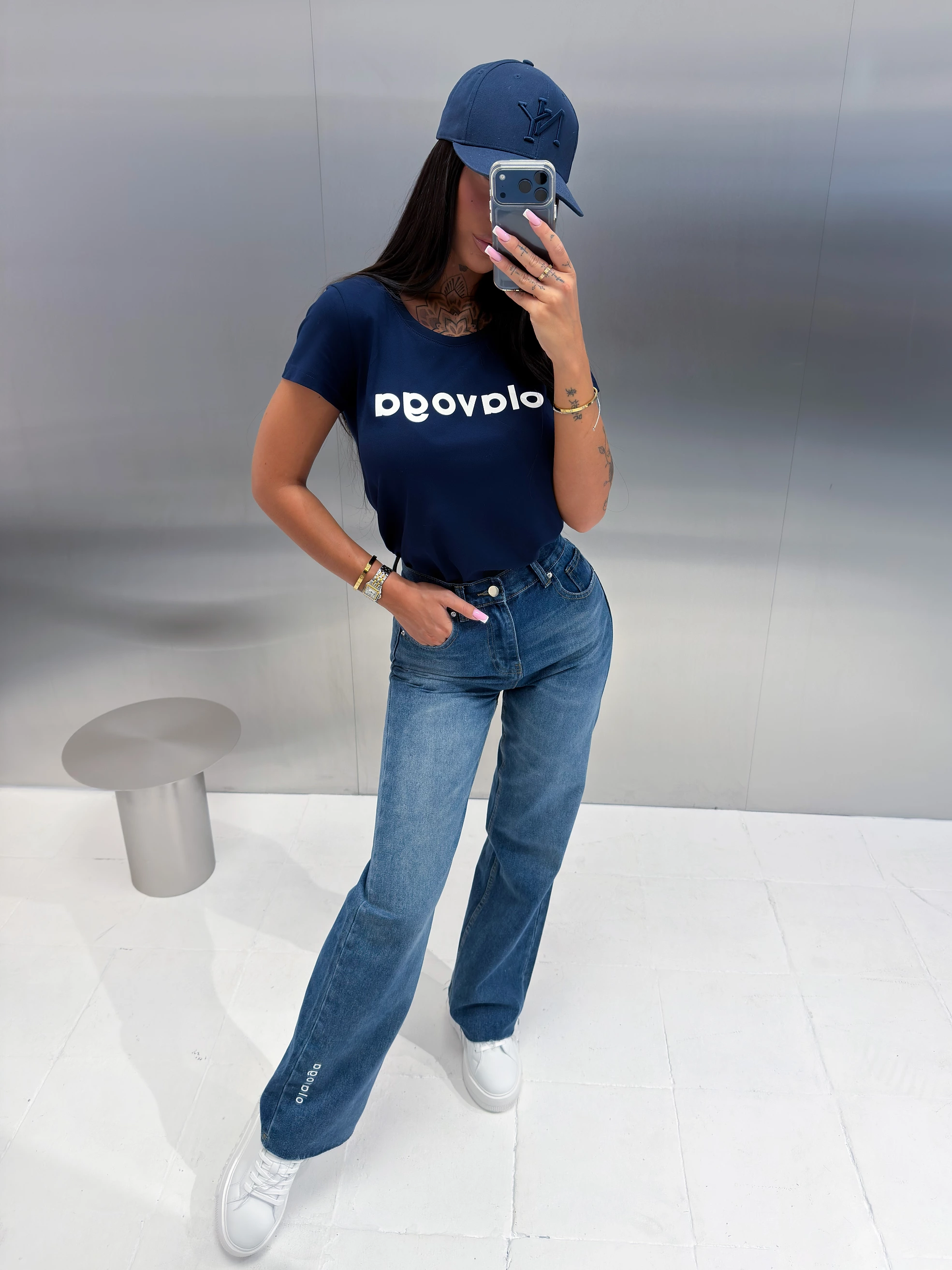 OLAVOGA Essentials: T-shirt basic EARLY - Granatowy