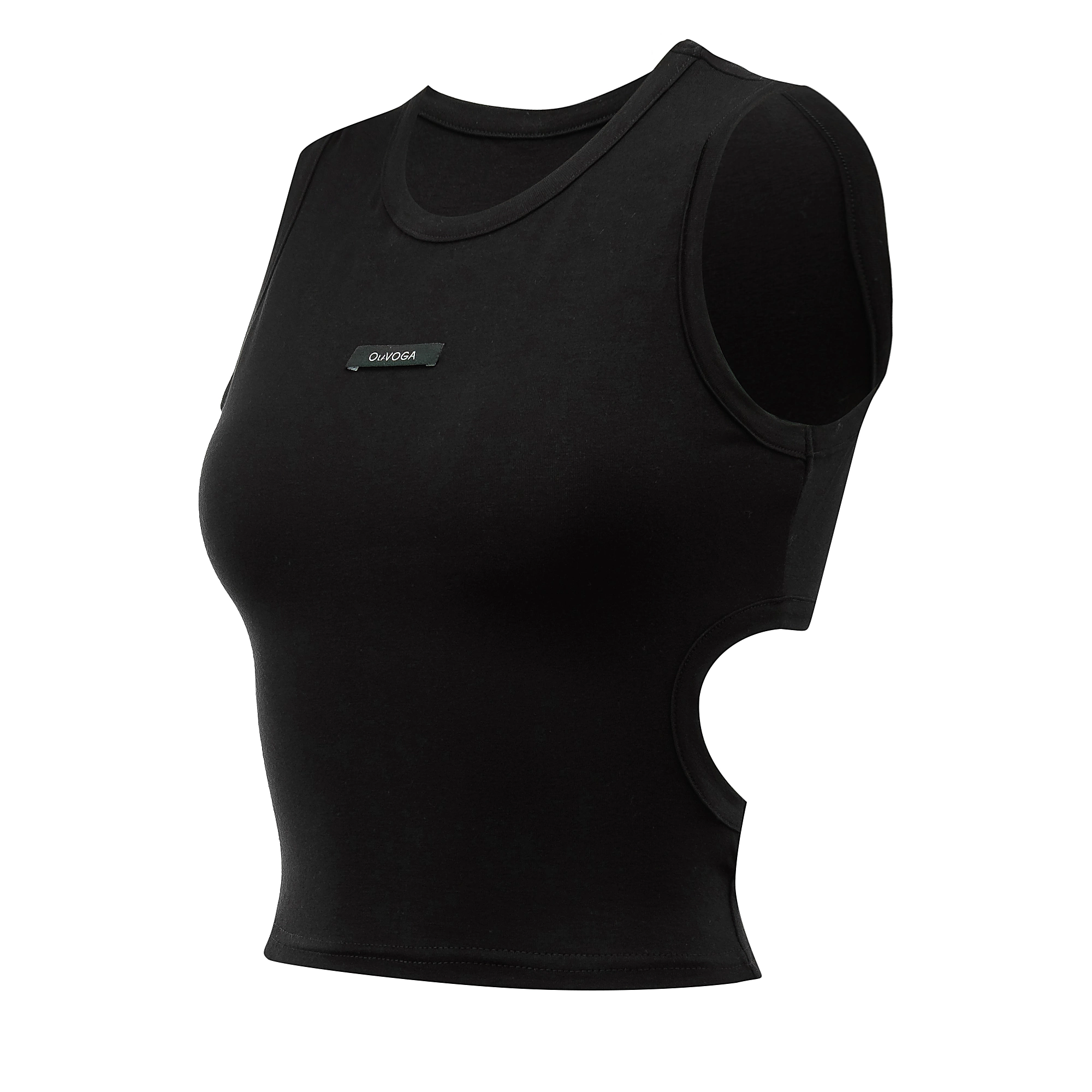 Top damski slim fit OLAVOGA DAYBREAK - Czarny