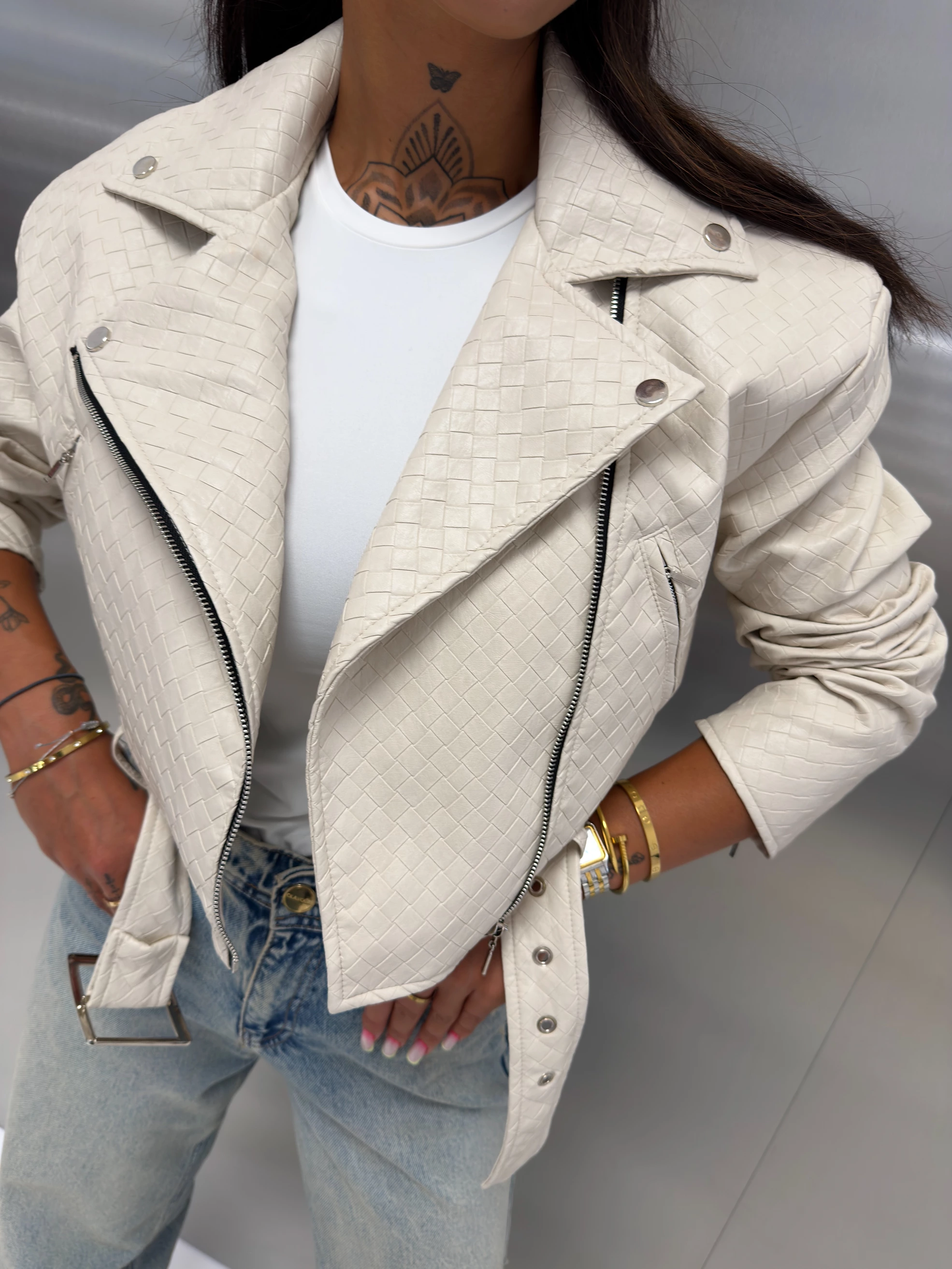 OLAVOGA MARELIA Oversize-Damenjacke – Beige