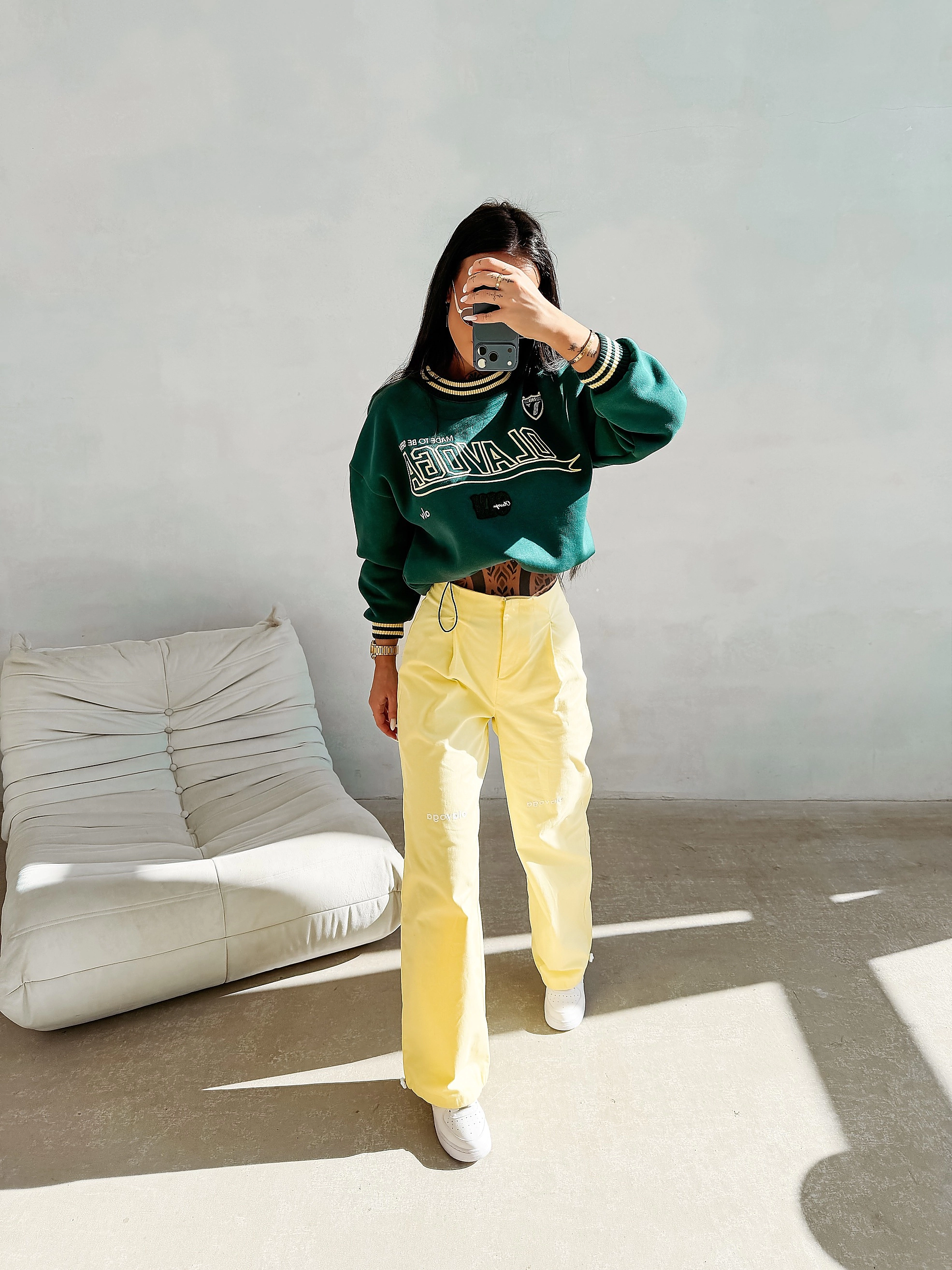 OLAVOGA VESA Damen Sweatshirt - Grün
