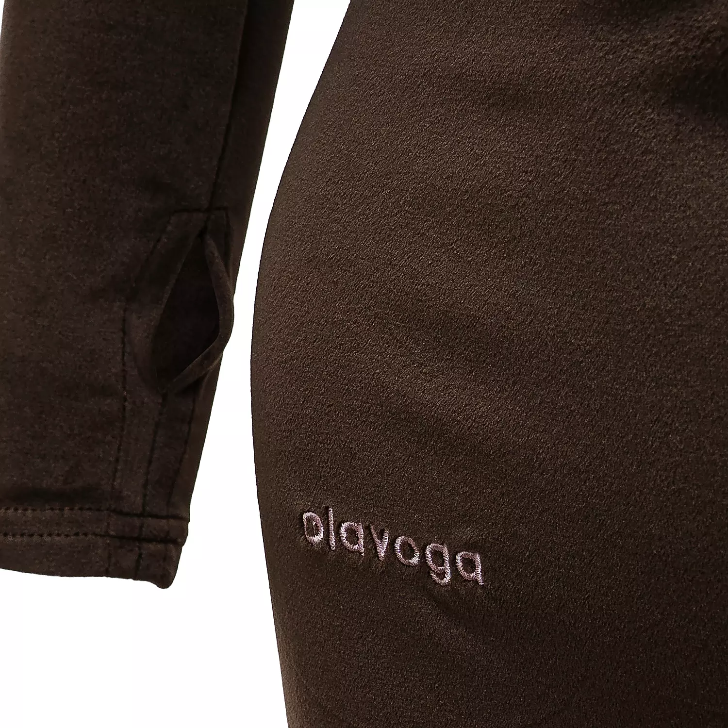 OLAVOGA CRYSTAL FLARE Damen-Pullover aus Velours - Braun