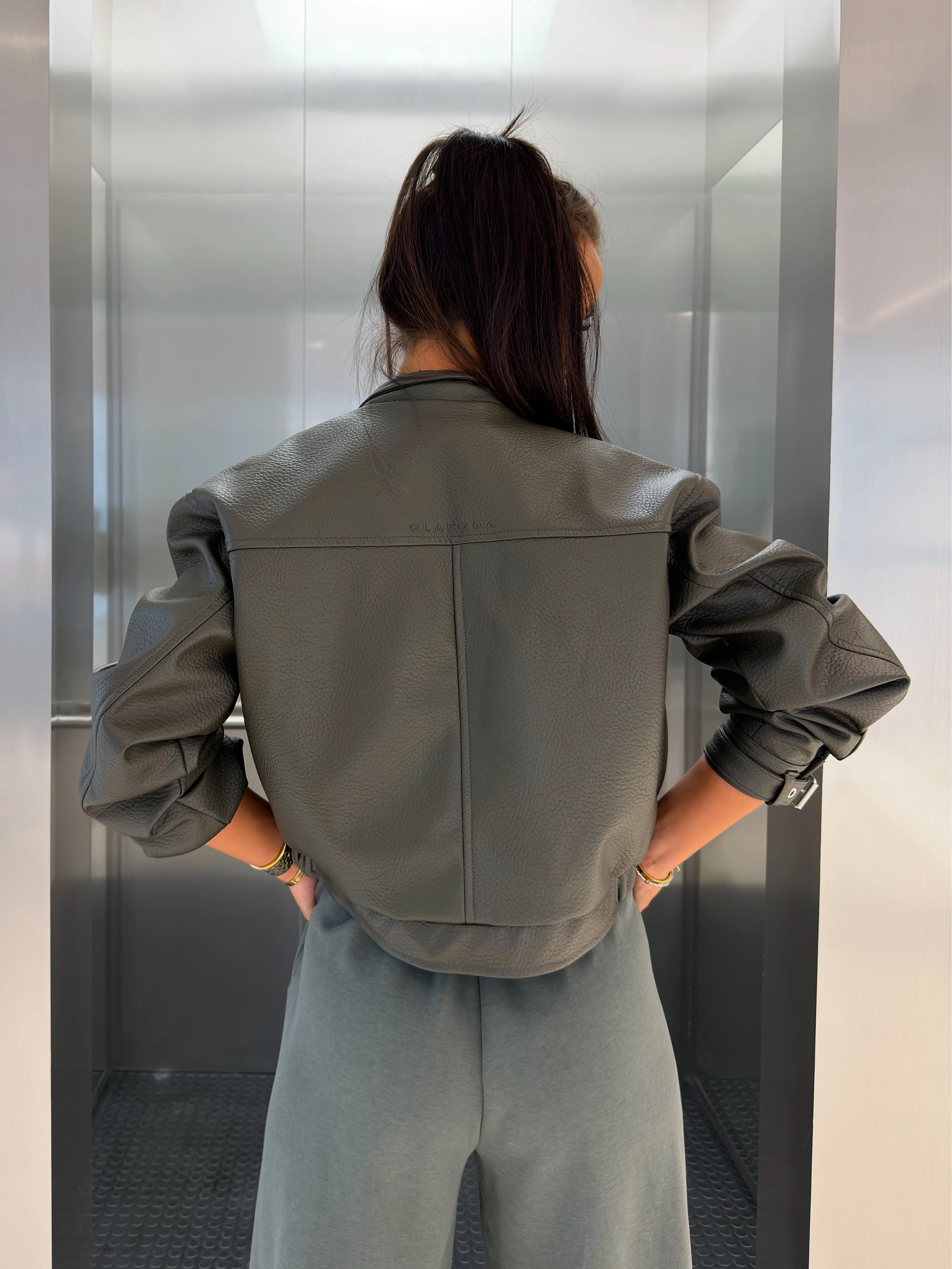 Dámská bunda oversize OLAVOGA VIERA – khaki