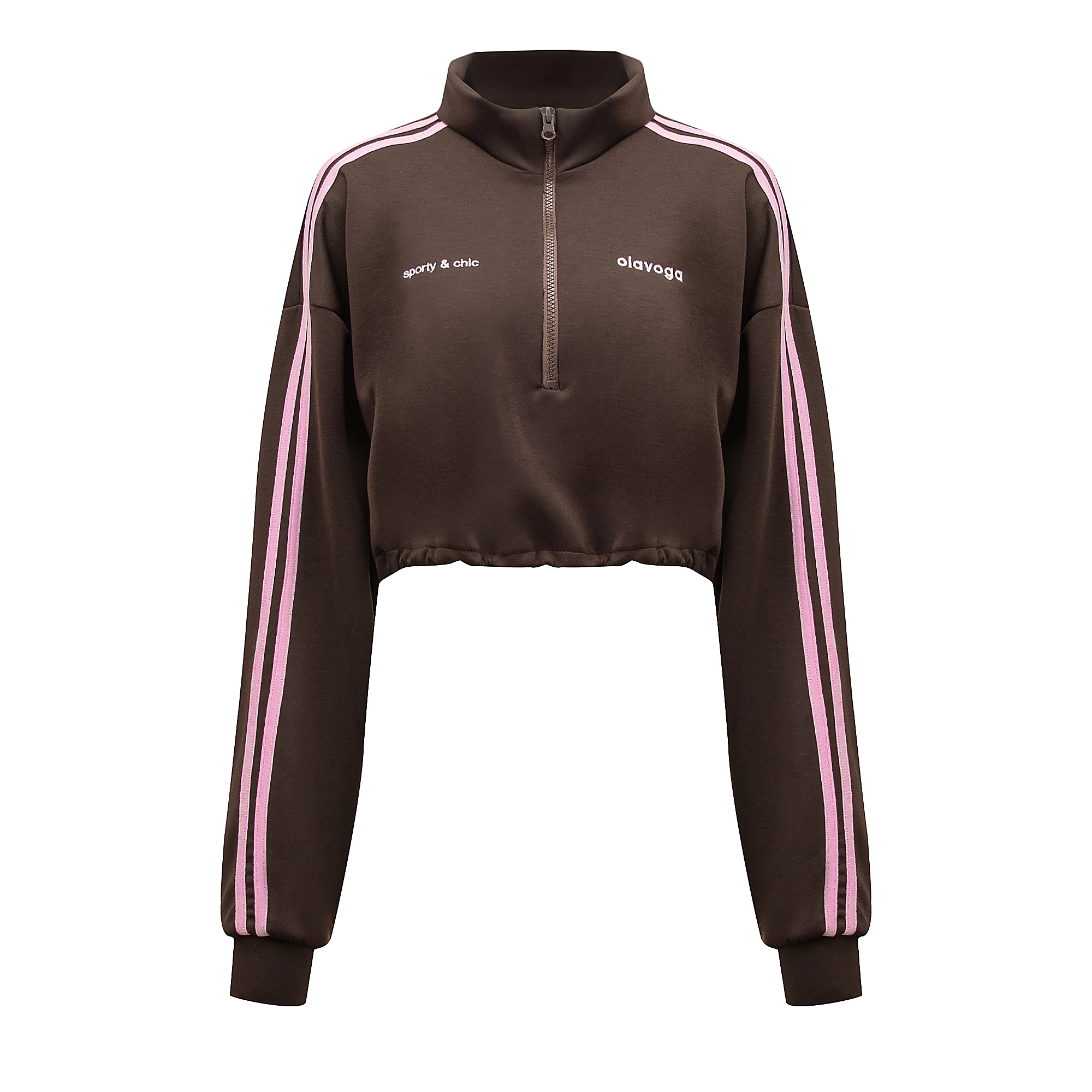 OLAVOGA FINE FORM zip collar set - Brown