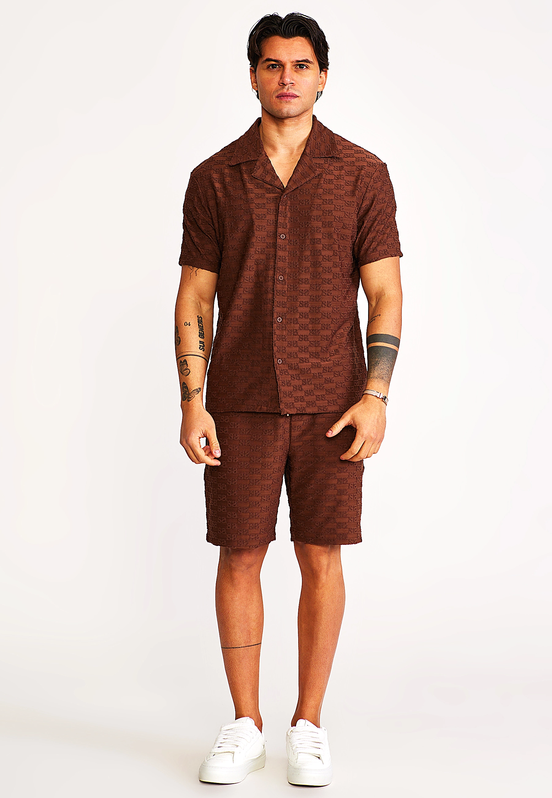 Pánské šortky SIKSILK 28252 - Hnědé