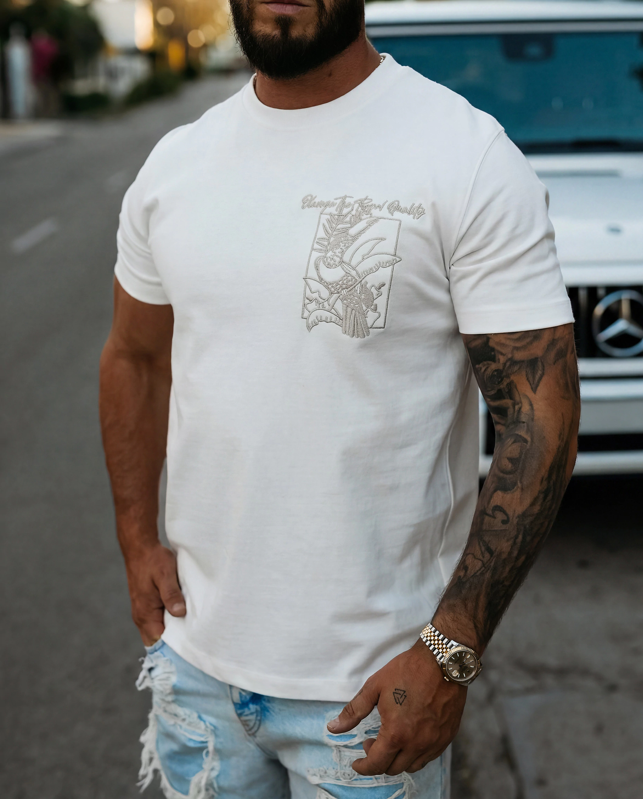 OLAVOGA Men LUXVEENCE T-shirt - Écru