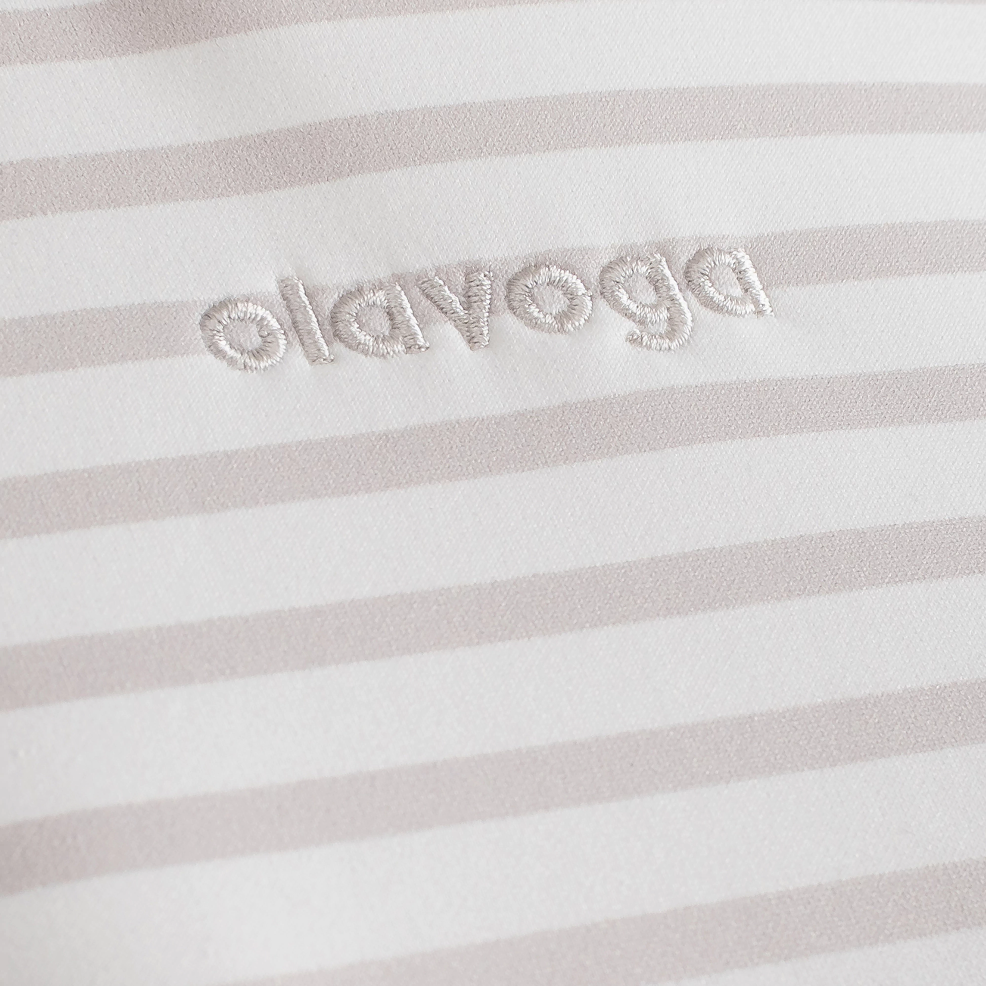 OLAVOGA FLOAT Damenbluse mit Streifen – Écru + Beige