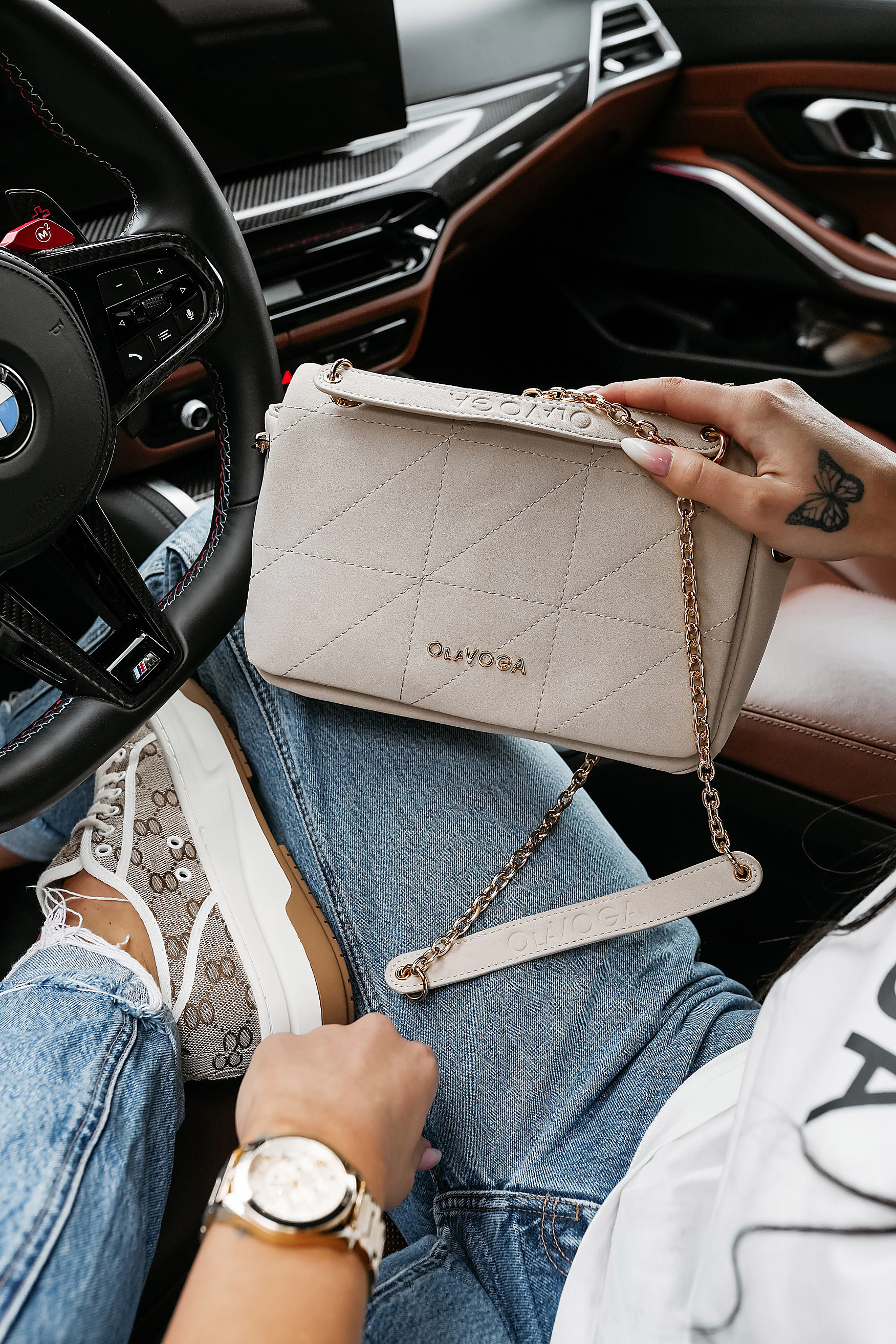 OLAVOGA TERING Damenhandtasche - Hellbeige
