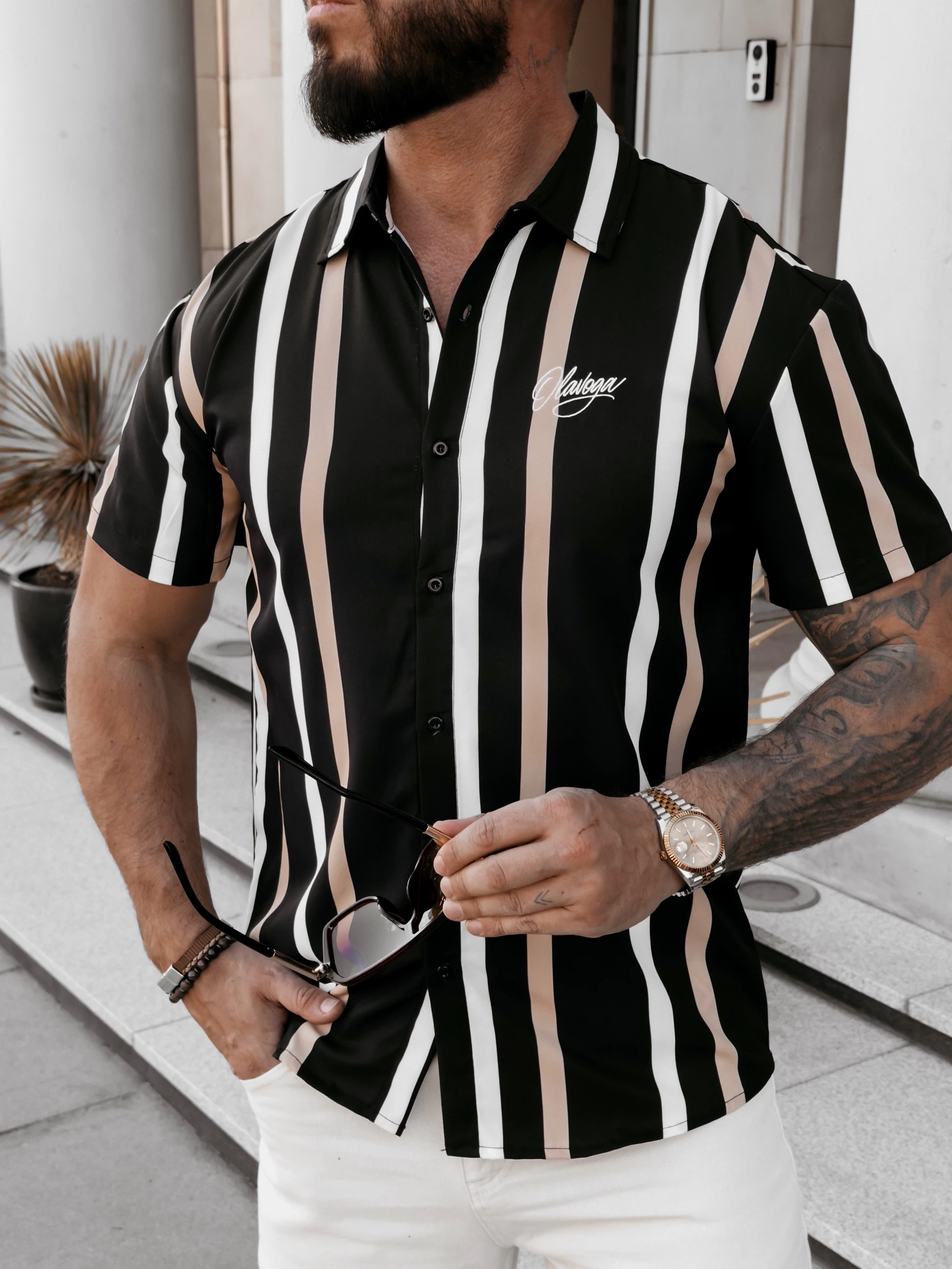 OLAVOGA Herren MIUS T-shirt - Schwarz