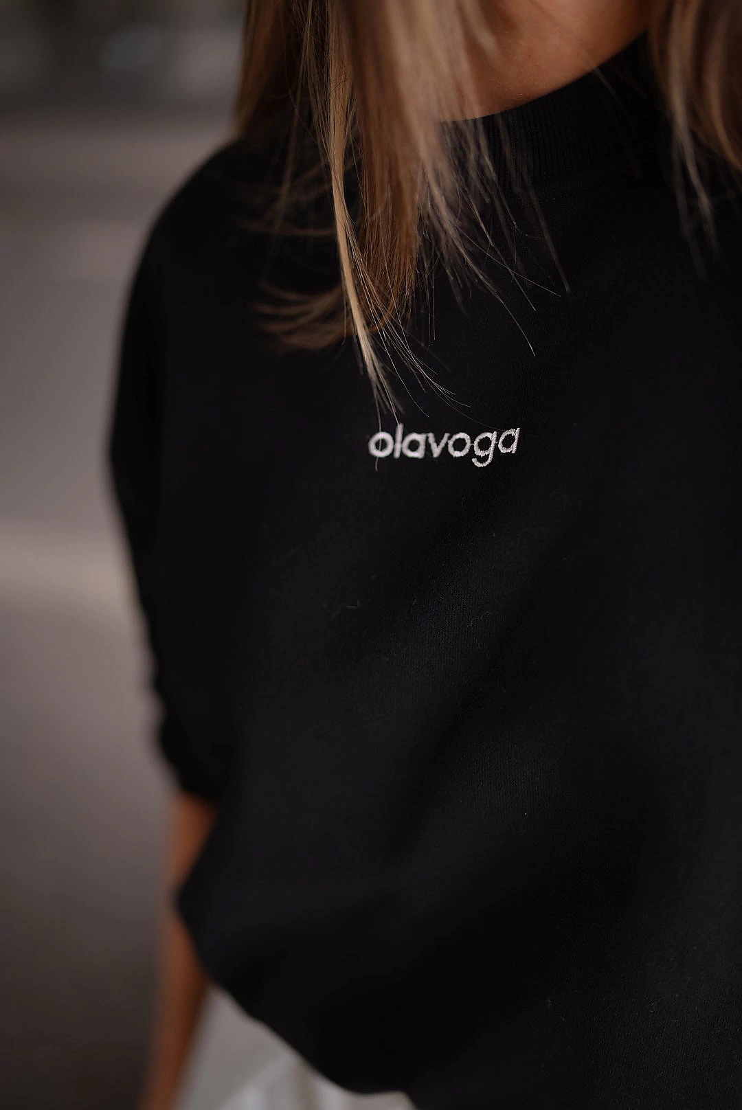OLAVOGA DAWN women’s cotton sweatshirt – Black