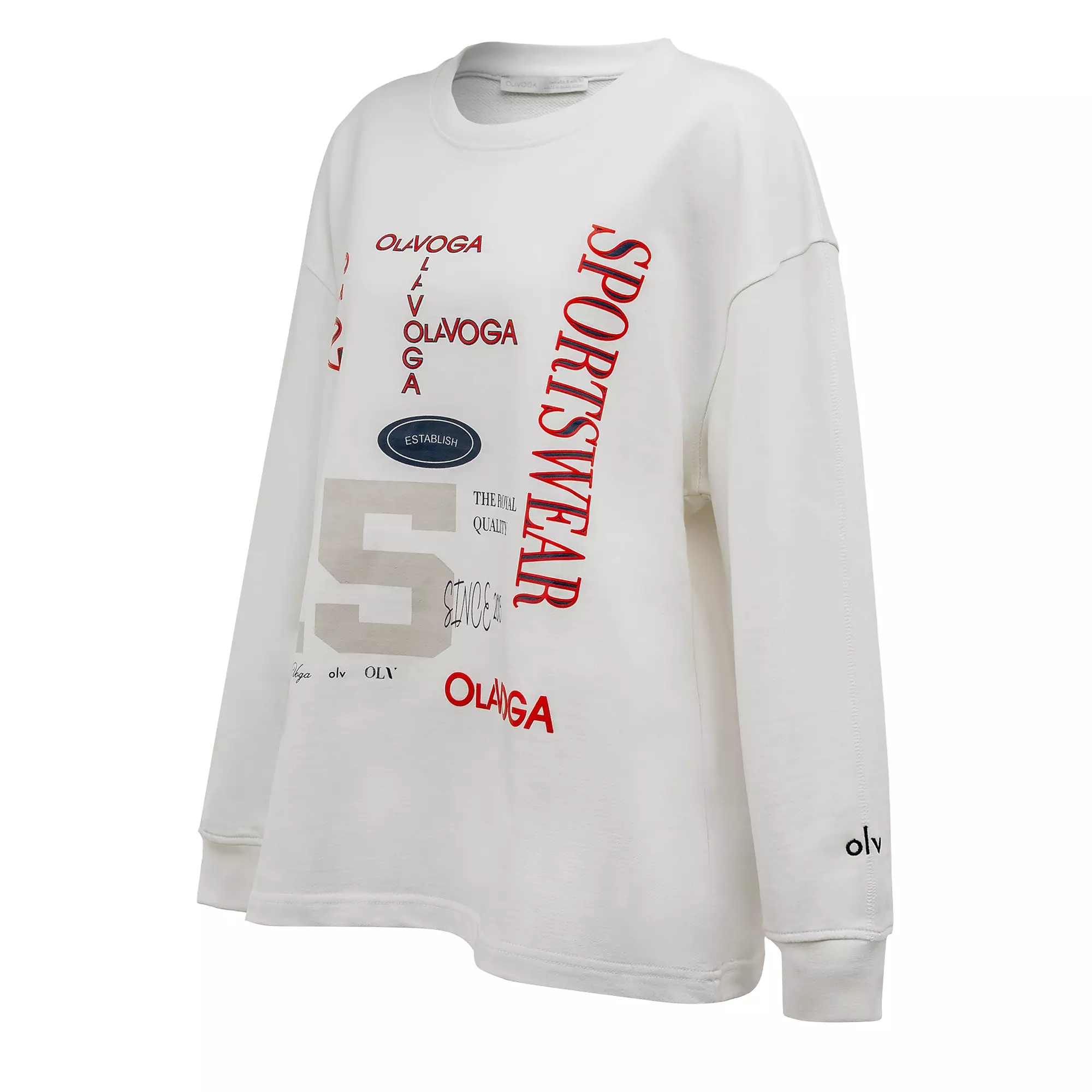 Women's sweatshirt OLAVOGA APARE - Ecru