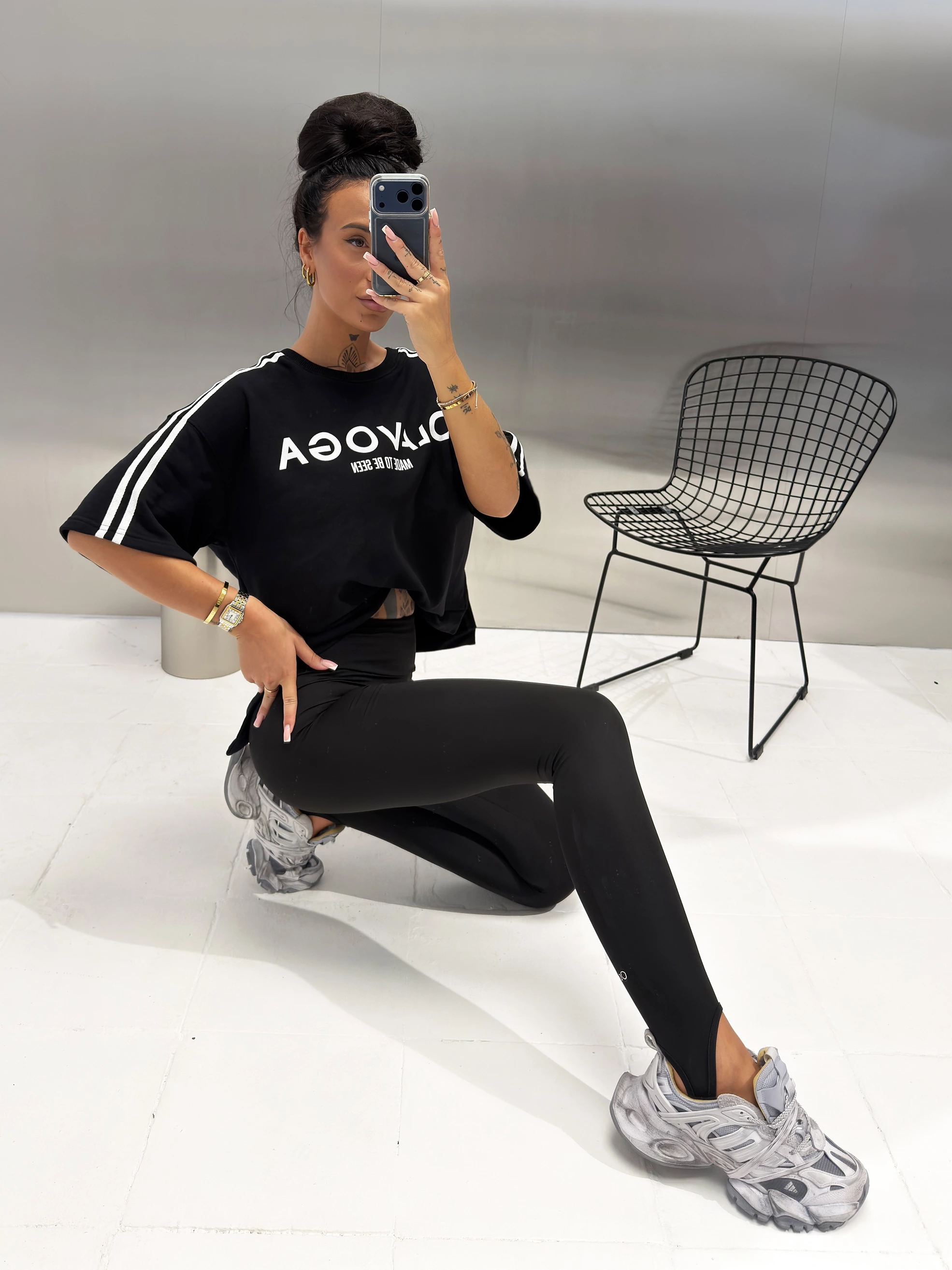 Legginsy damskie OLAVOGA PRESSURE Czarny – zdjęcie produktu