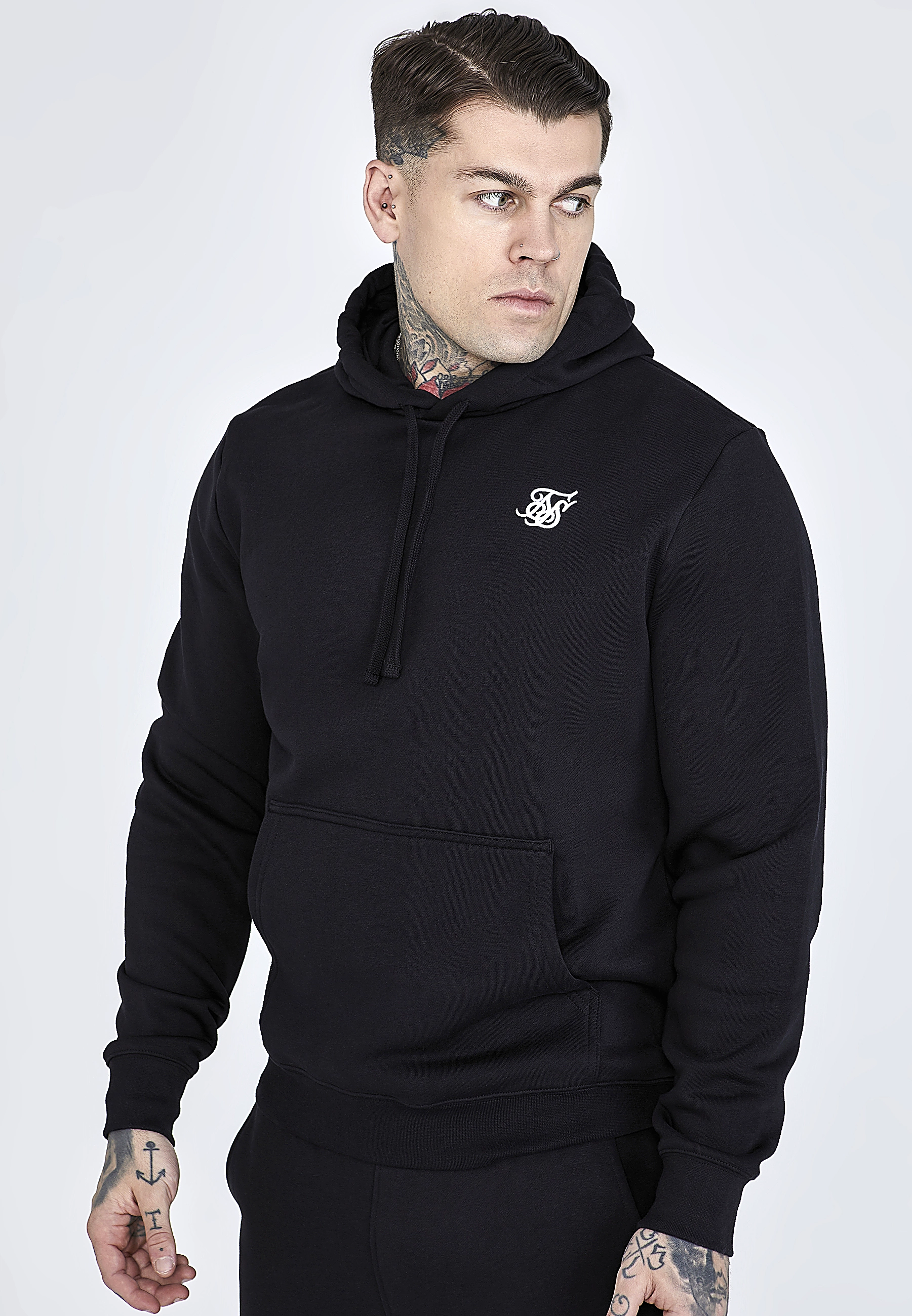 Komplet męski dresowy SIKSILK 28539 - Czarny