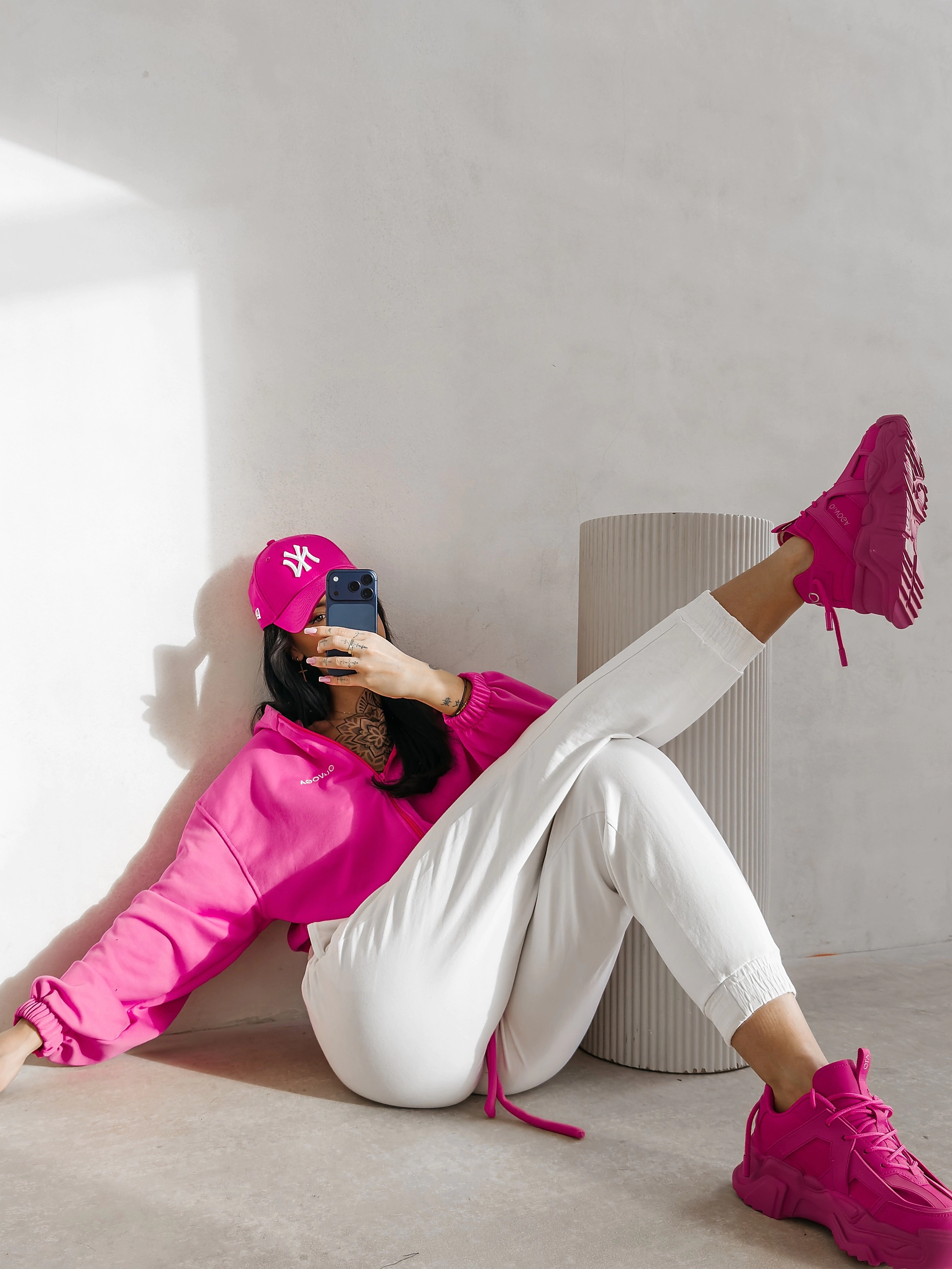 Bluza damska oversize OLAVOGA NERIN - Amarant
