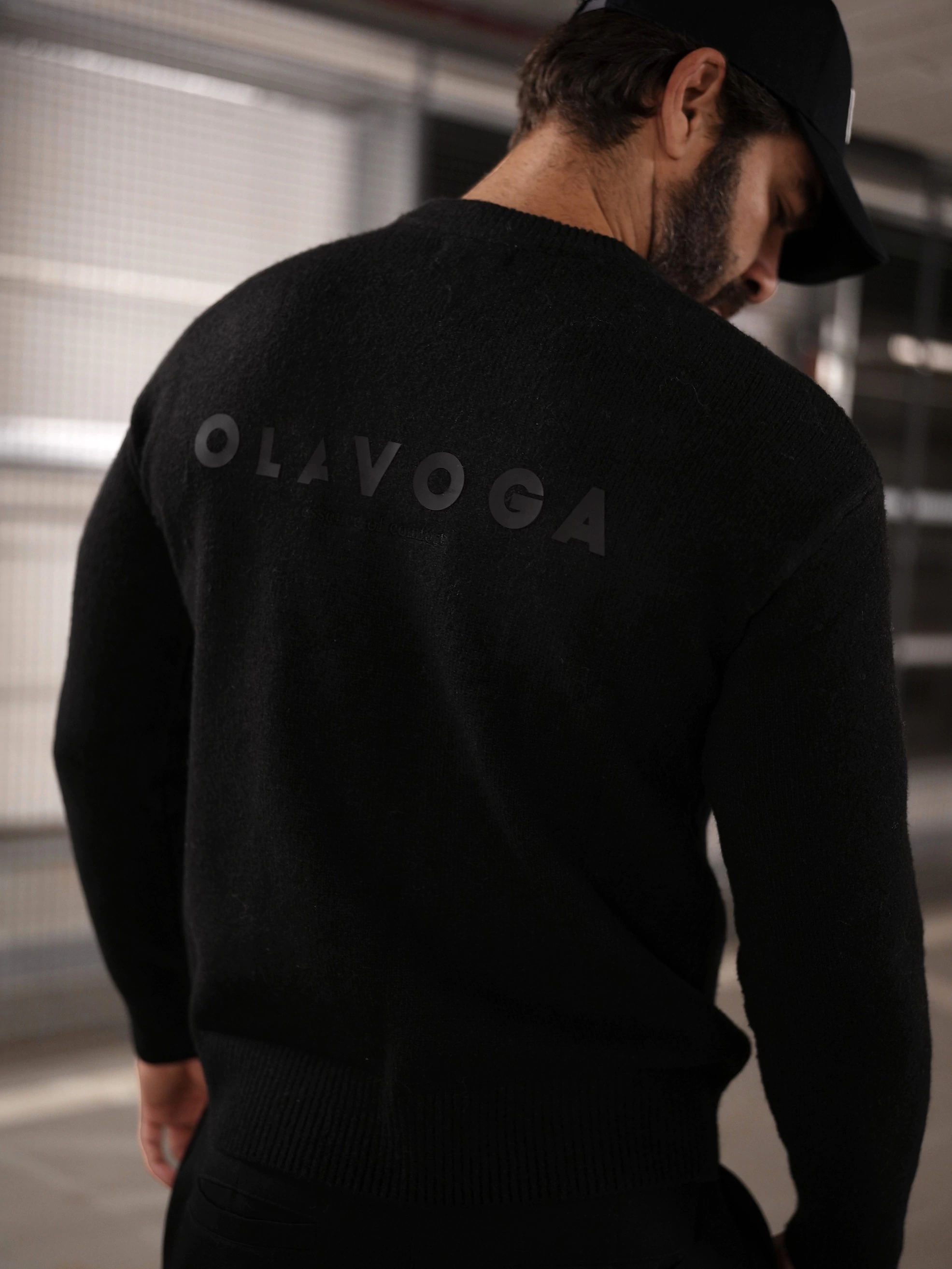 Sweter męski OLAVOGA Men CAIRO - Czarny 