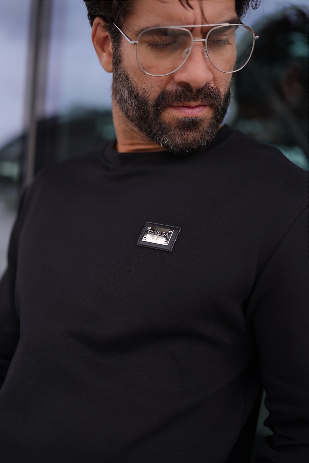 OLAVOGA Men’s BALORO Regular Fit Sweatshirt – Black