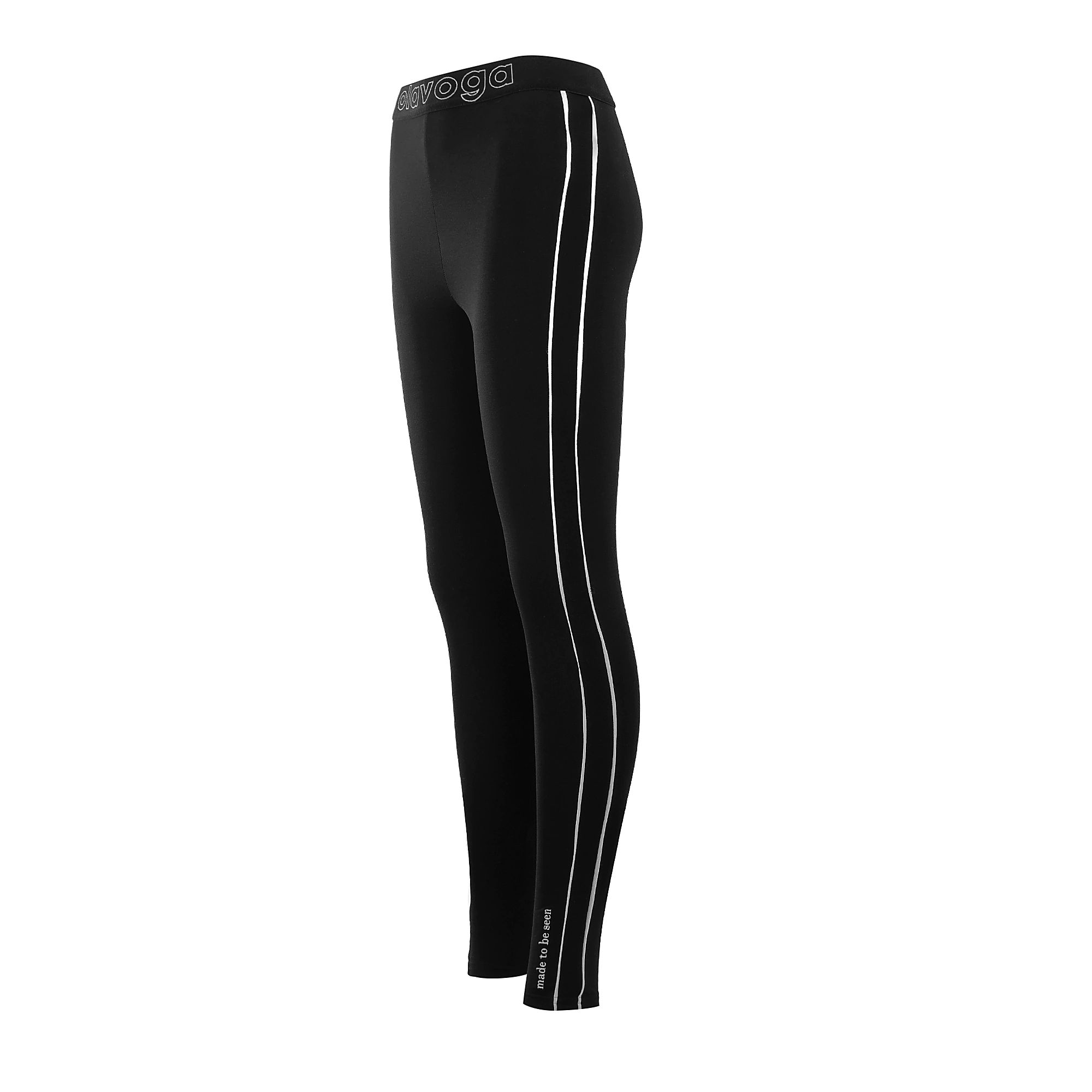 Damen Leggings mit Streifen OLAVOGA SOFIA - Schwarz