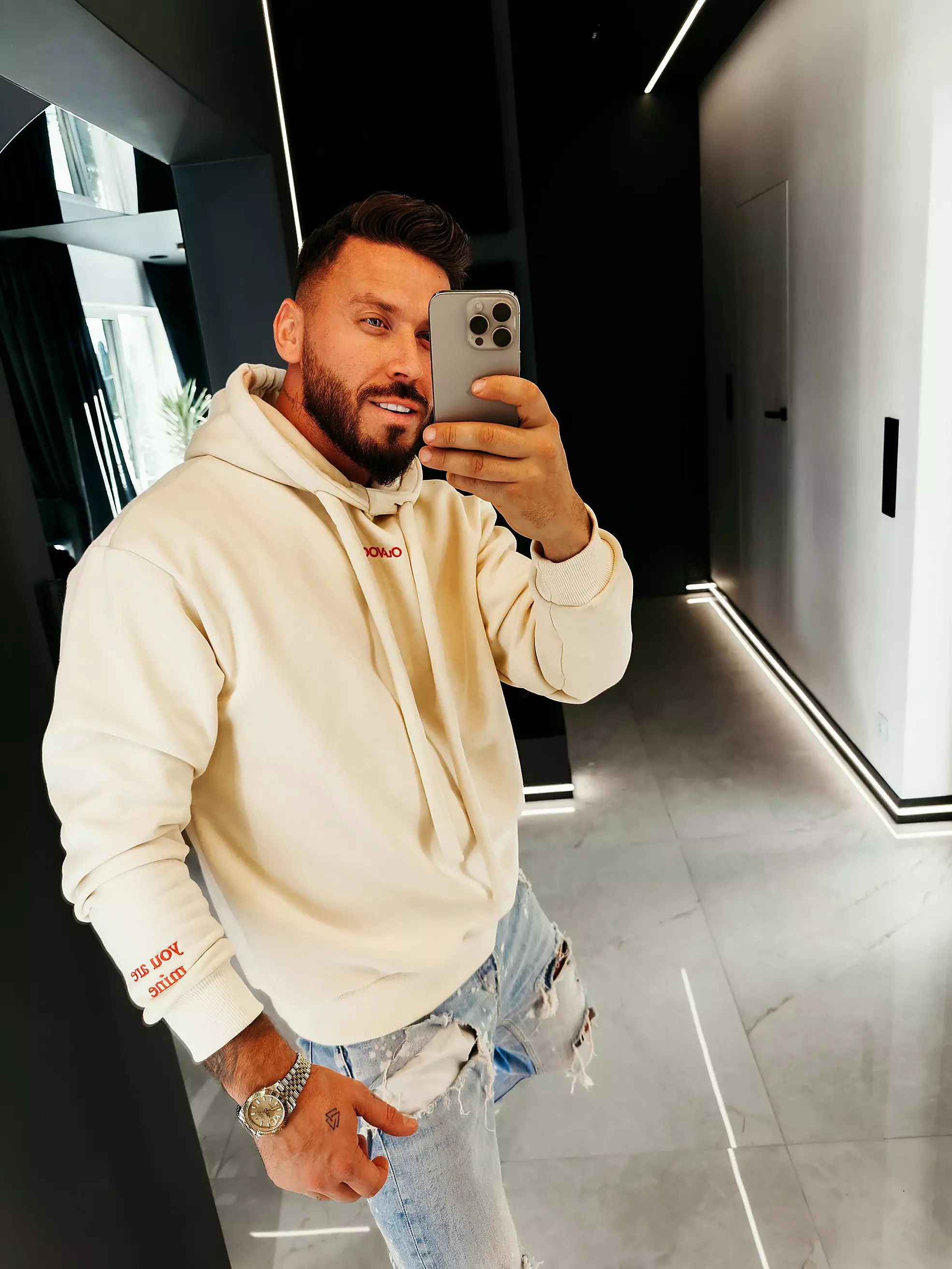 Men's Matchy Sweatshirt OLAVOGA Men ADORE - Coconut