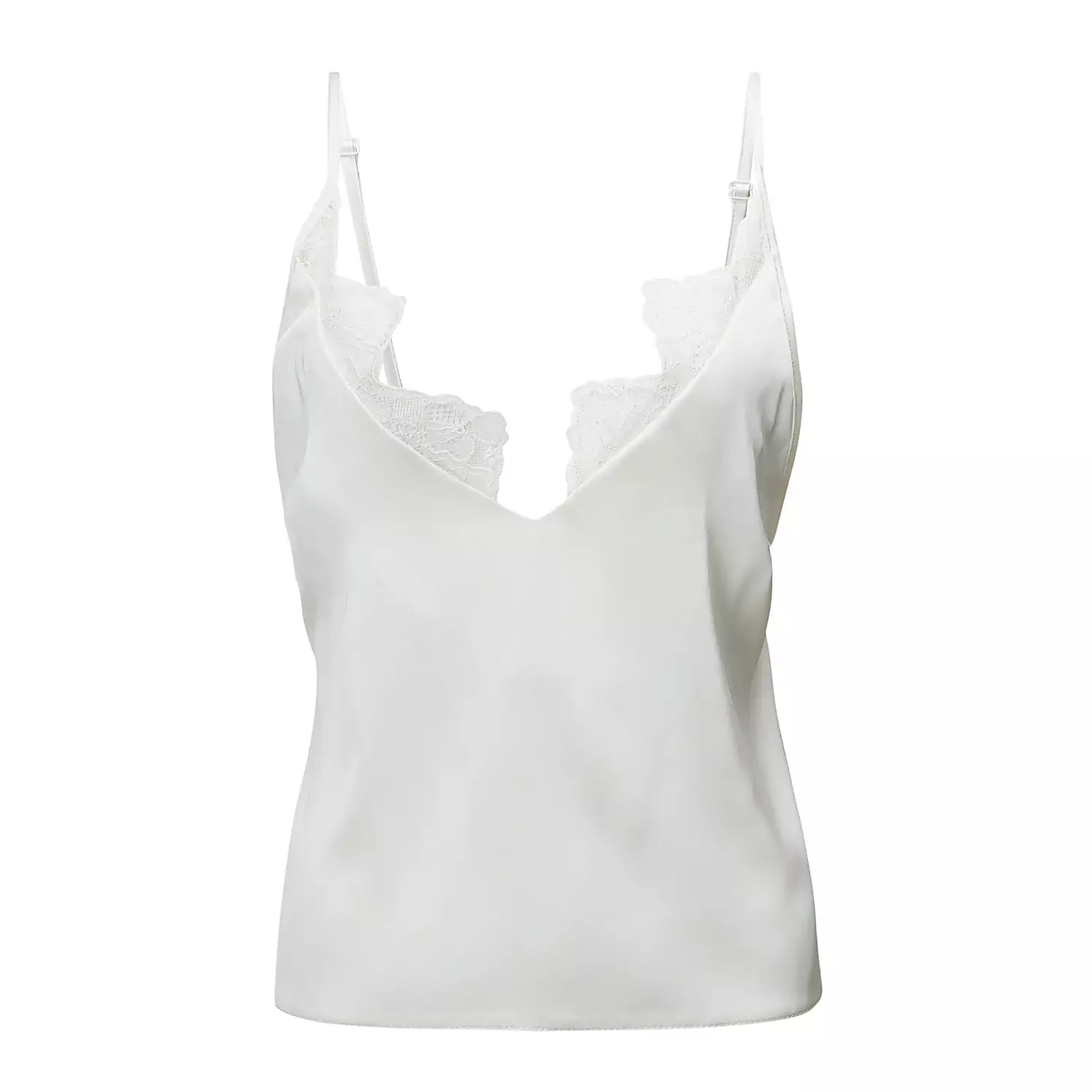 Damen-Pyjama aus Satin OLAVOGA DESIRE - Écru