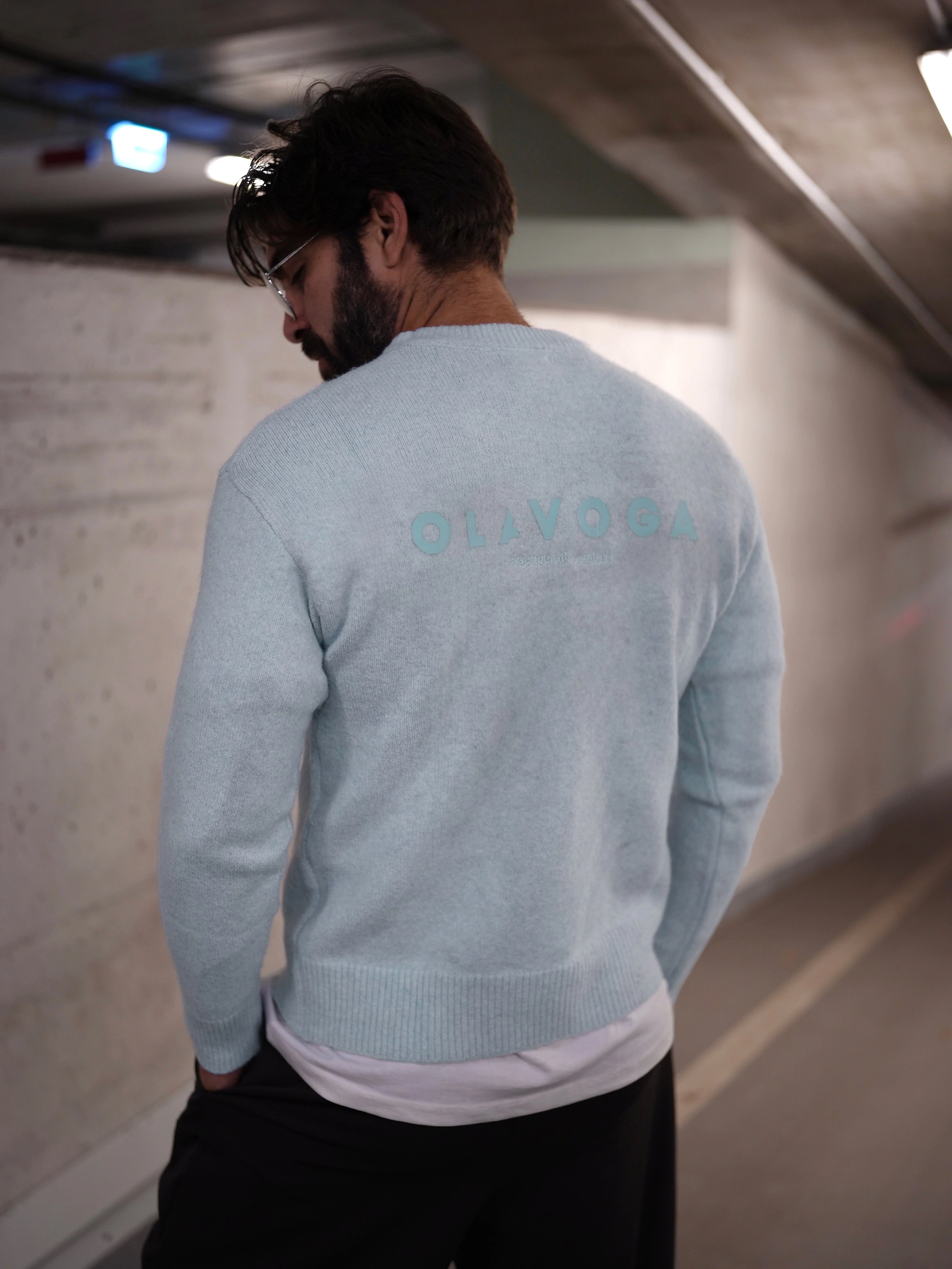 Sweter męski OLAVOGA Men CAIRO - Błękit