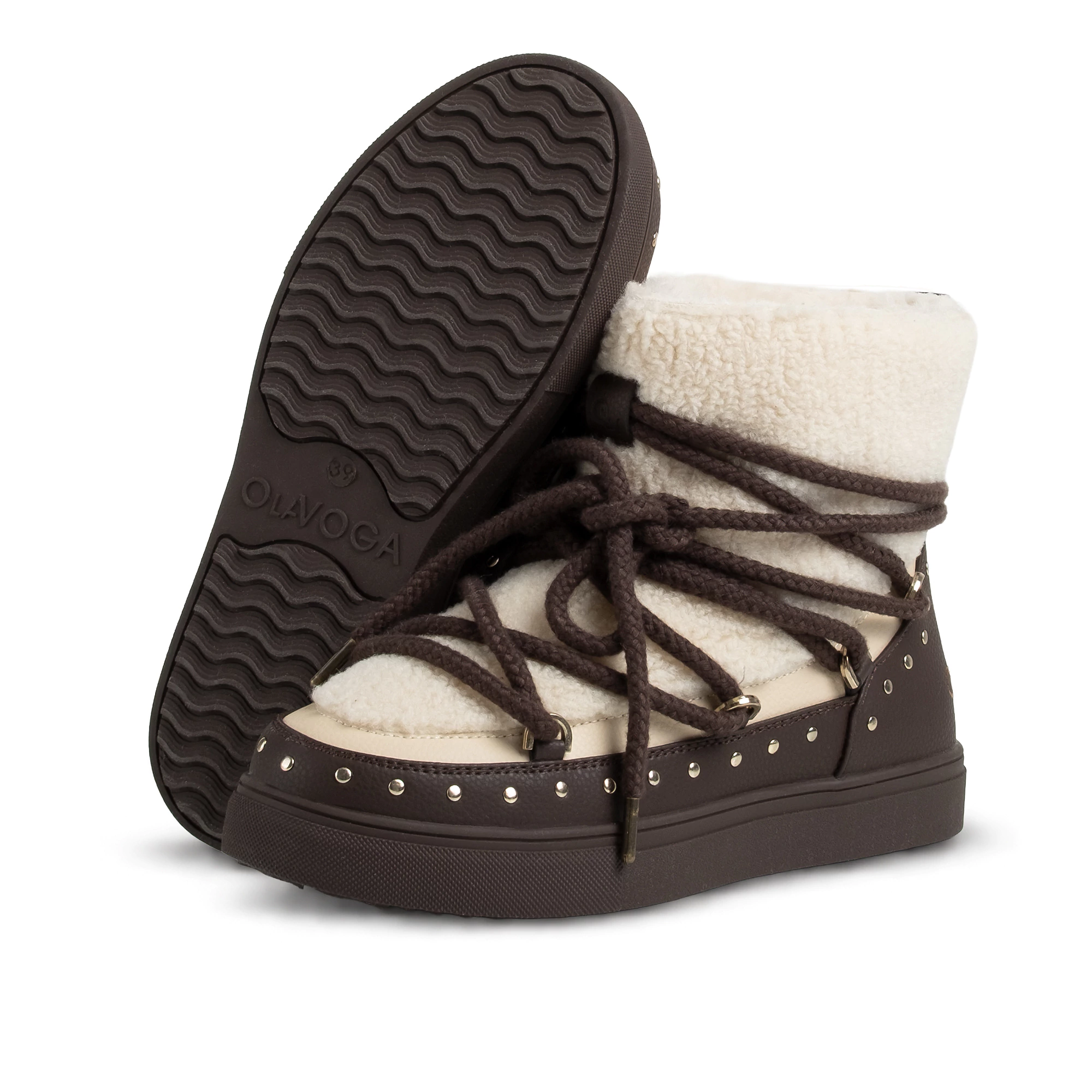 Buty damskie eskimoski OLAVOGA ETNA - Brąz