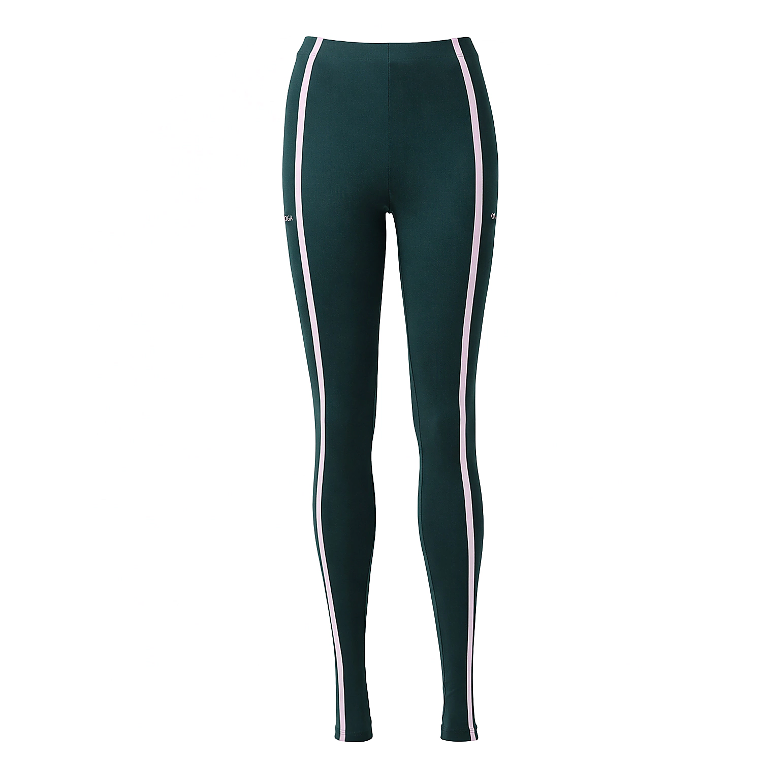 OLAVOGA AMERA women's leggings with piping - Dark green