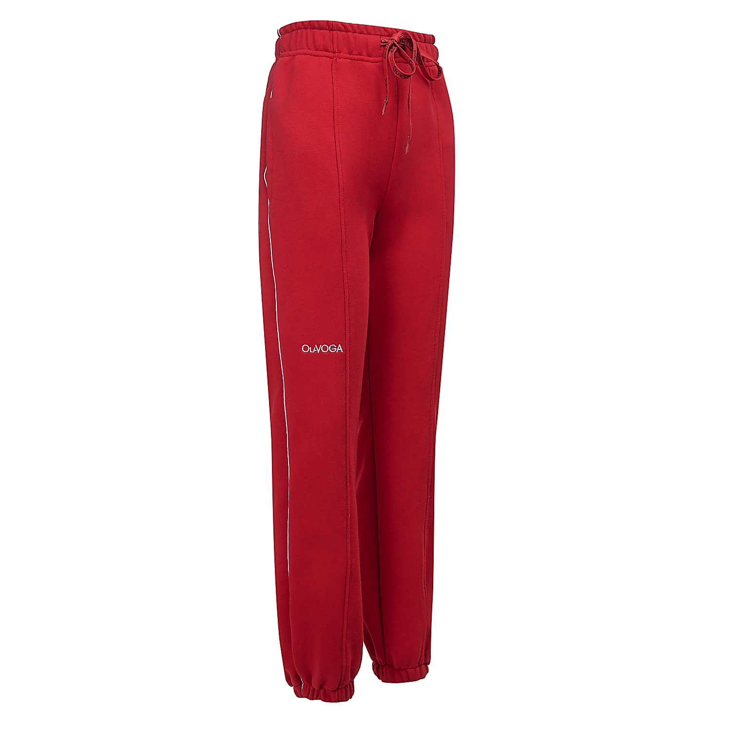 OLAVOGA FINIRE women's trousers with piping - Red