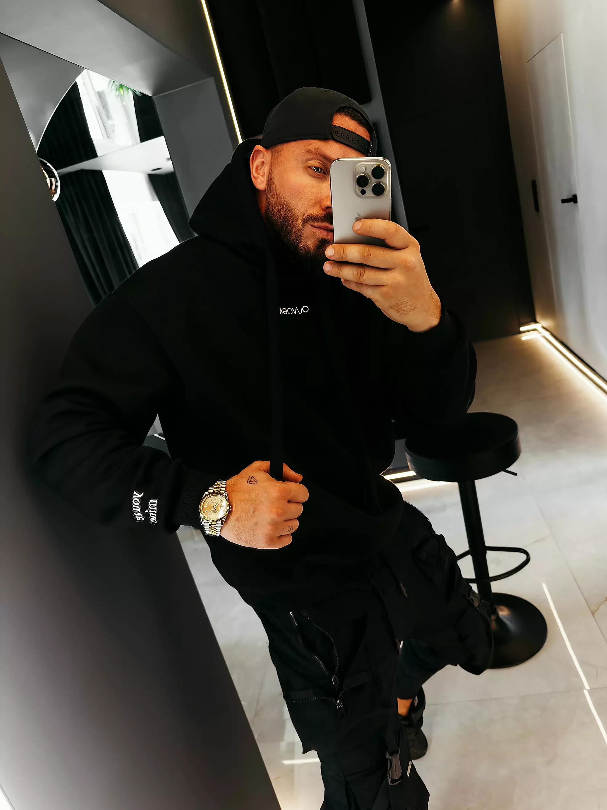 Bluza męska Matchy Matchy OLAVOGA Men ADORE - Czarny