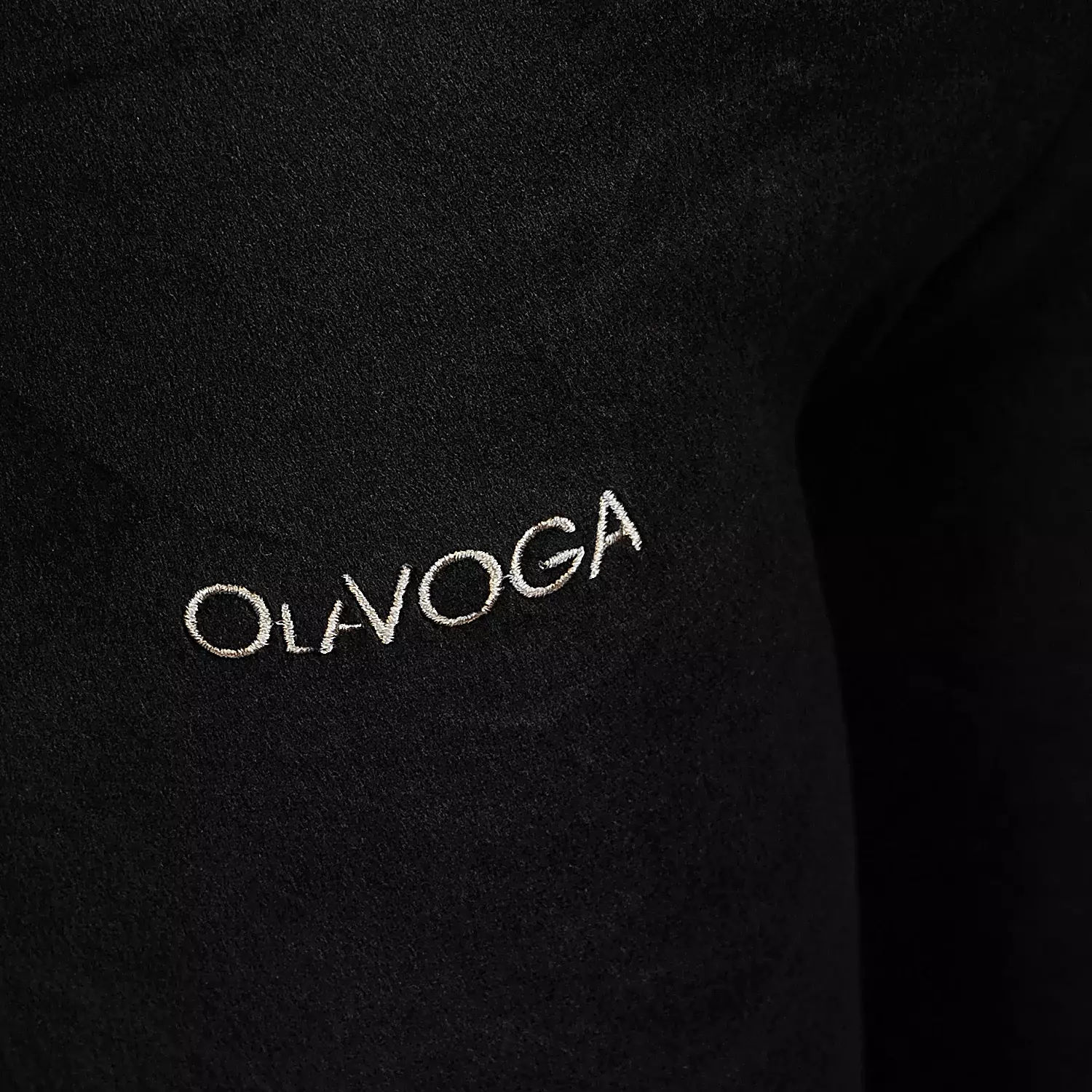 Ladies' casual velour set OLAVOGA VELVET WOOD - Black