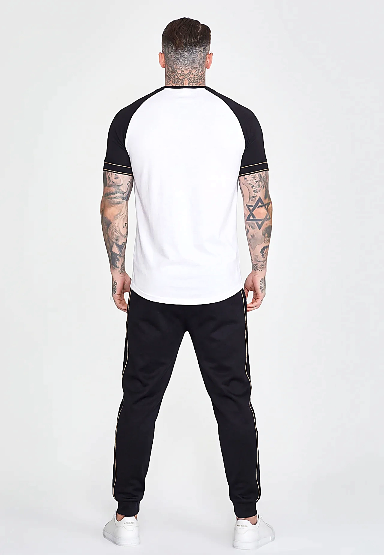 Spodnie męskie dresowe SIKSILK TAPERED 28222 - Czarny