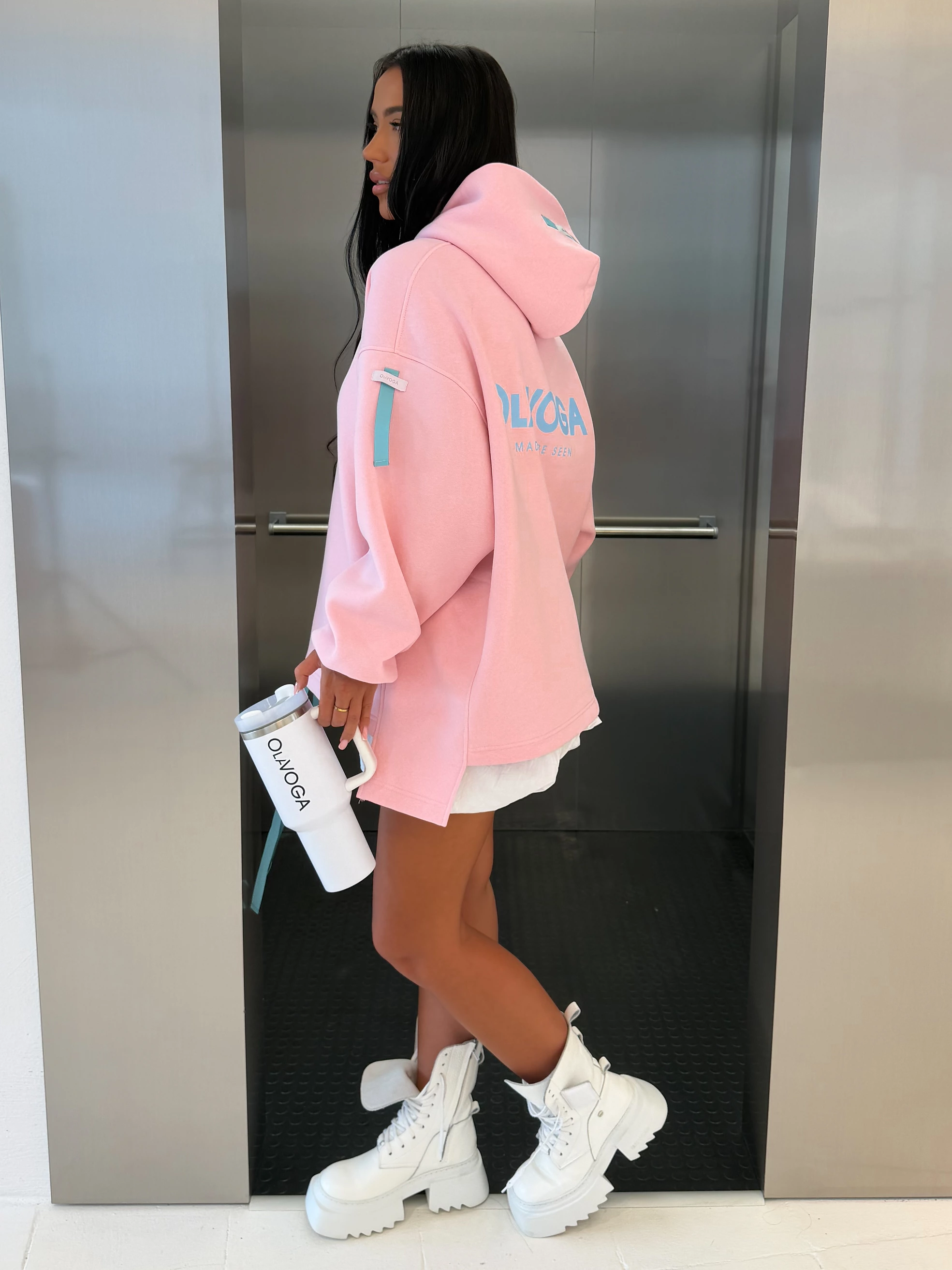Bluza oversize OLAVOGA AVIRA - Powder Pink