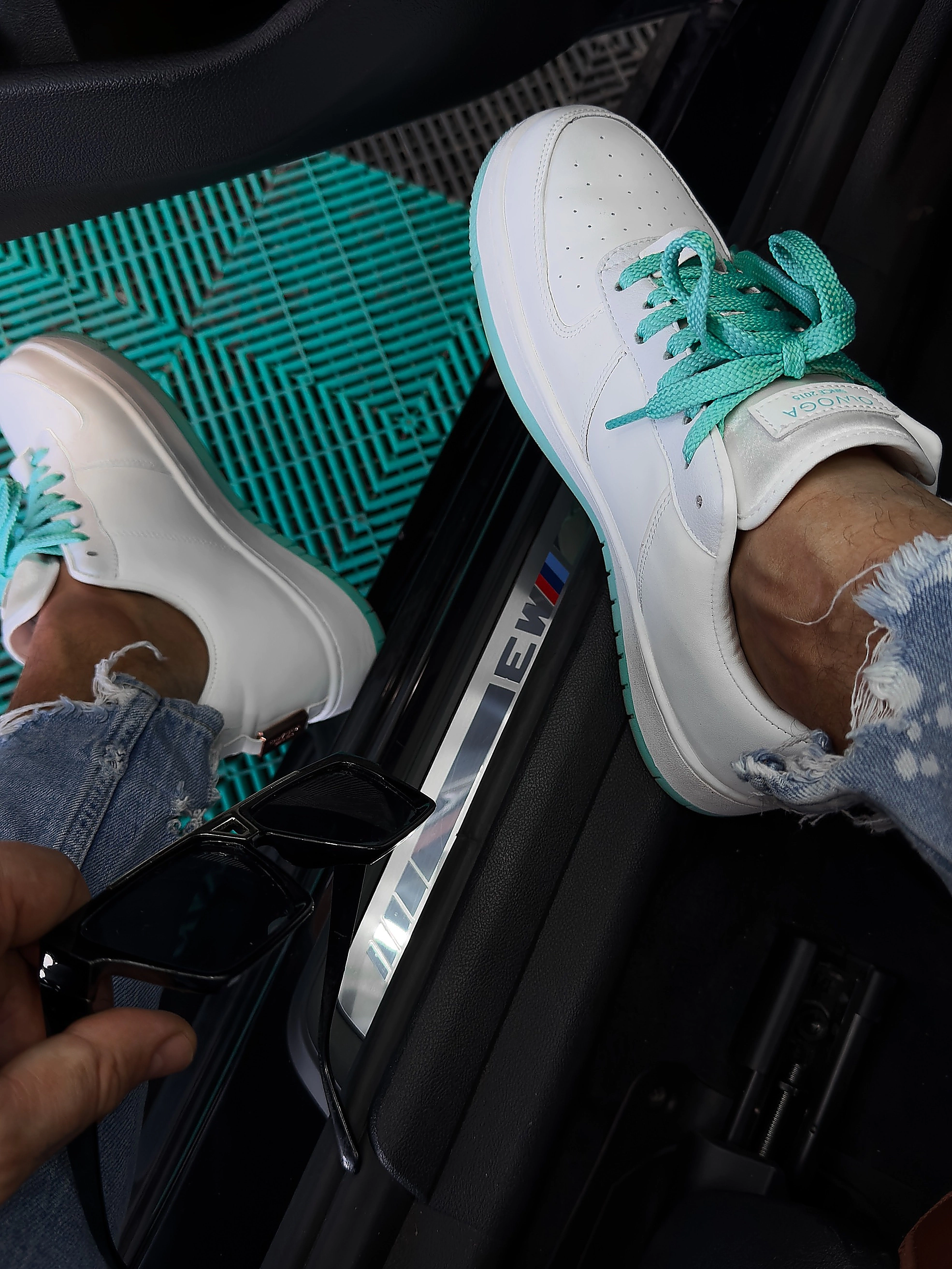 OLAVOGA Herrenschuhe DAYTON - Weiß + Blau