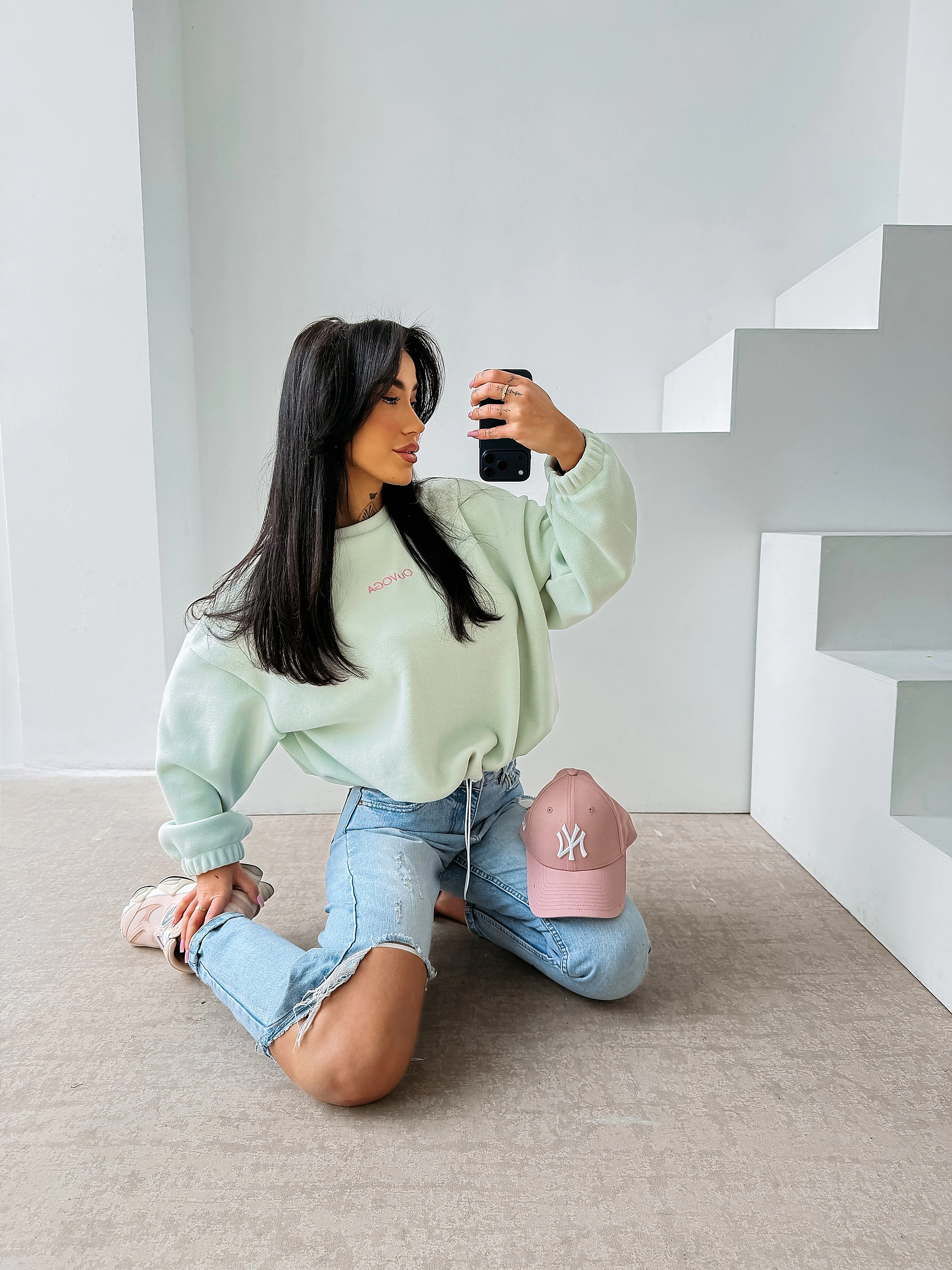 Damen Sweatshirt OLAVOGA ELENA - Mint