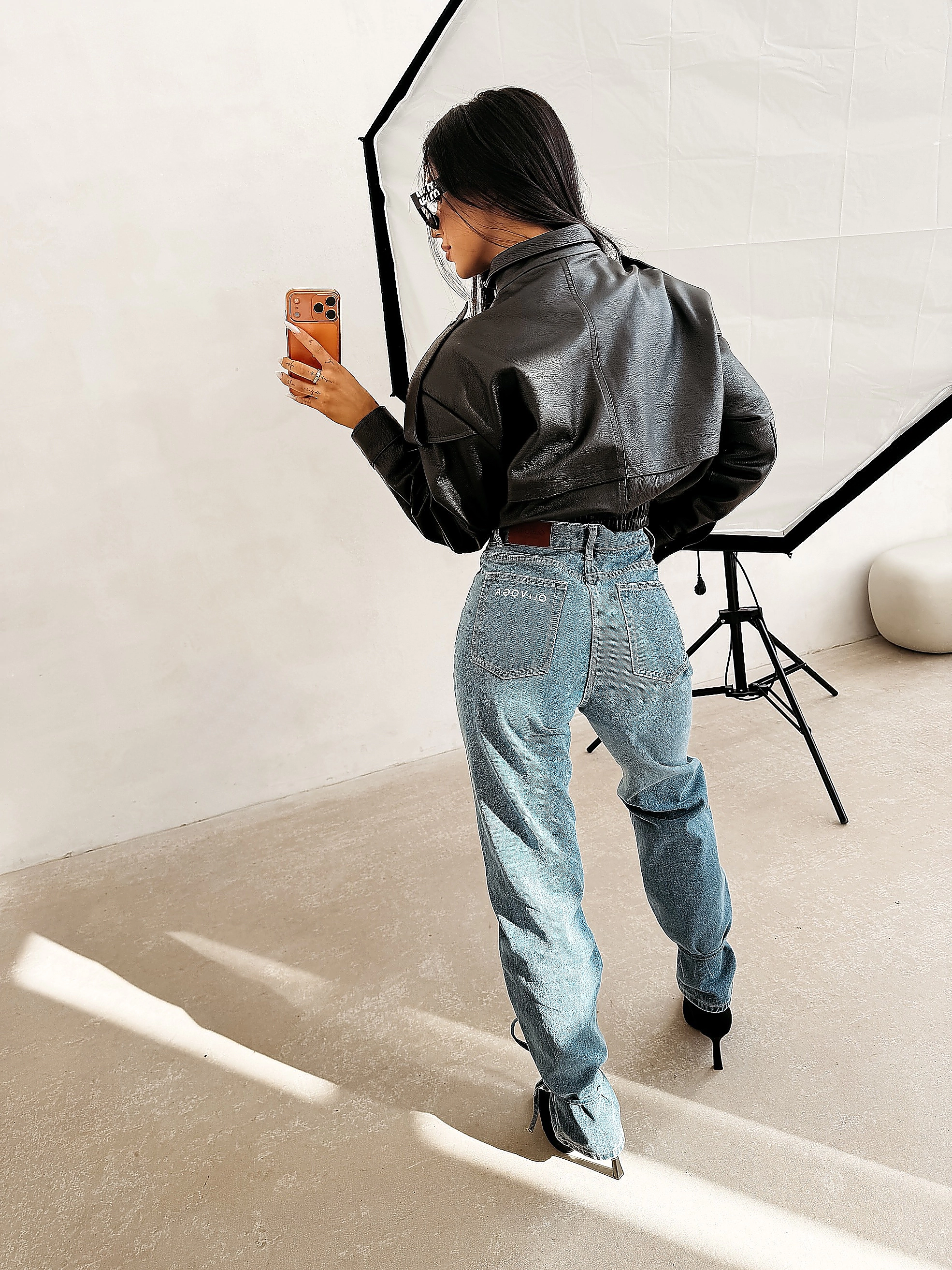 Spodnie damskie denim OLAVOGA REIRY - Niebieski