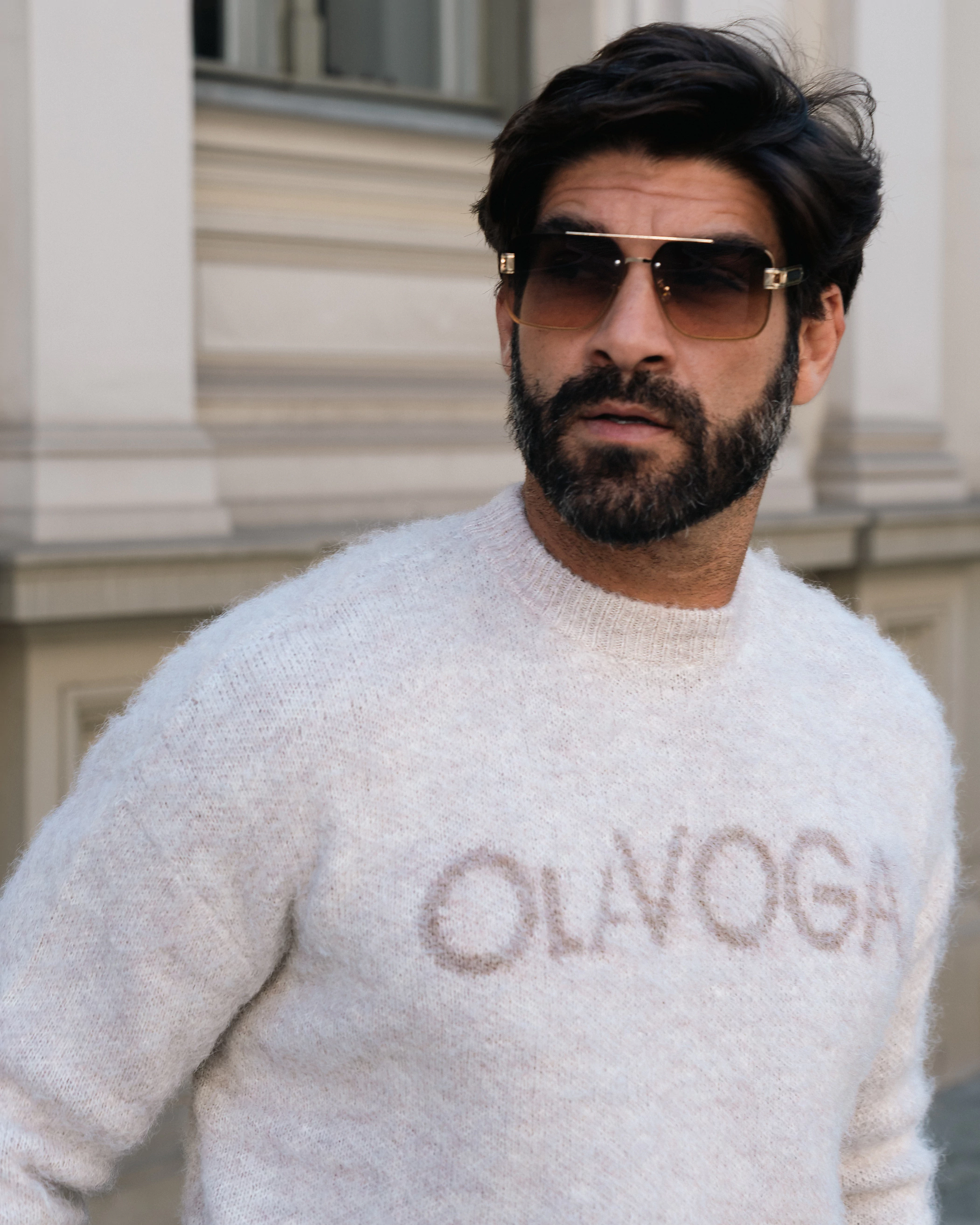 Sweter męski OLAVOGA Men VILA MEN - Beż
