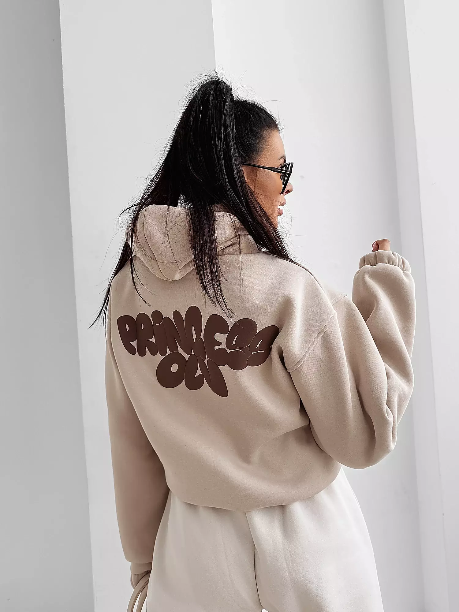 OLAVOGA FROST LAYER dámská mikina oversize - béžová