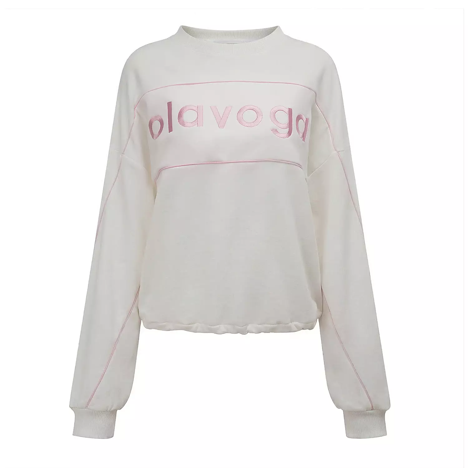 Damen Sweatshirt in Übergröße OLAVOGA MELLOW - Ecru