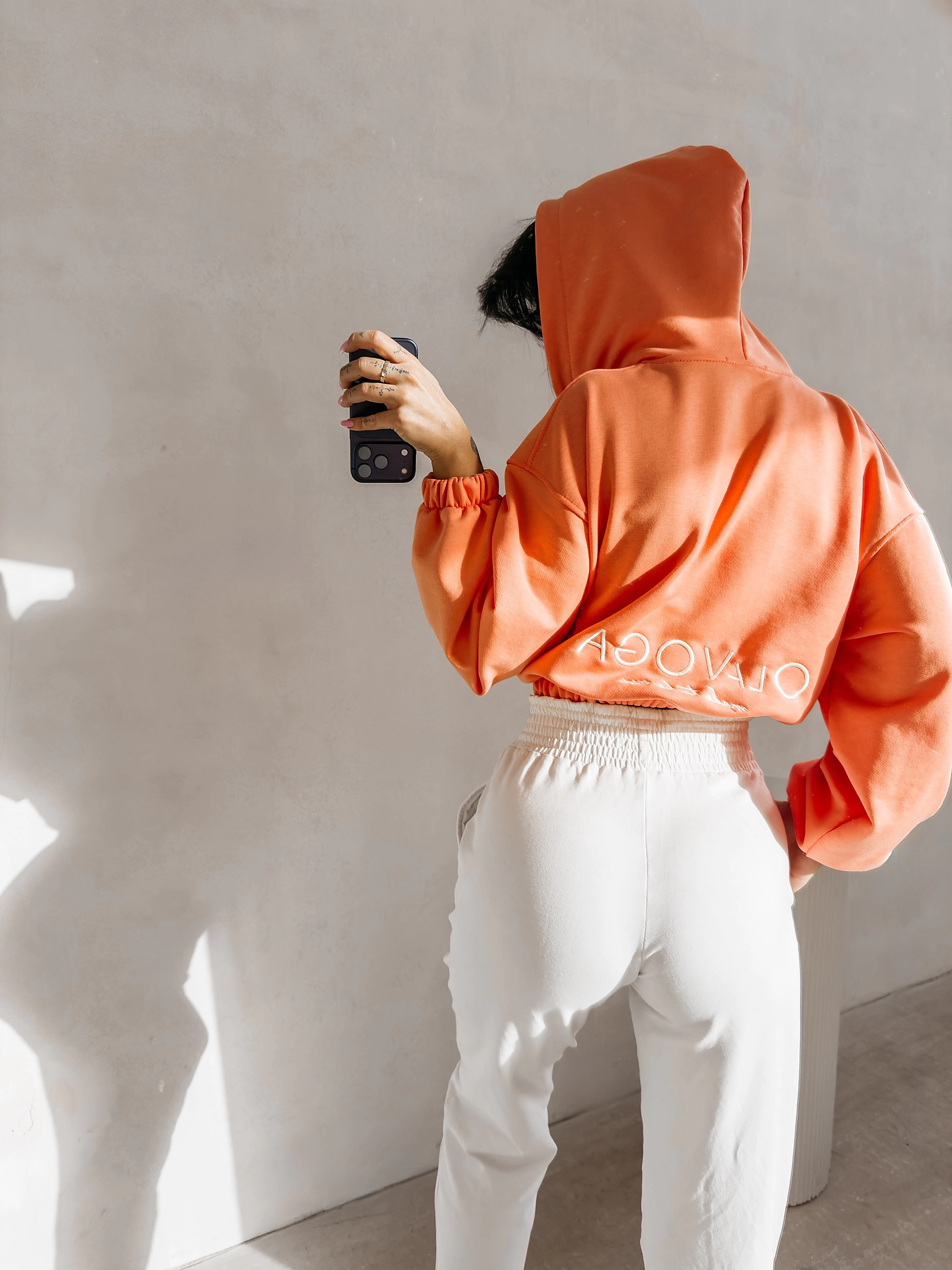 OLAVOGA NERIN dámska mikina oversize - Peach
