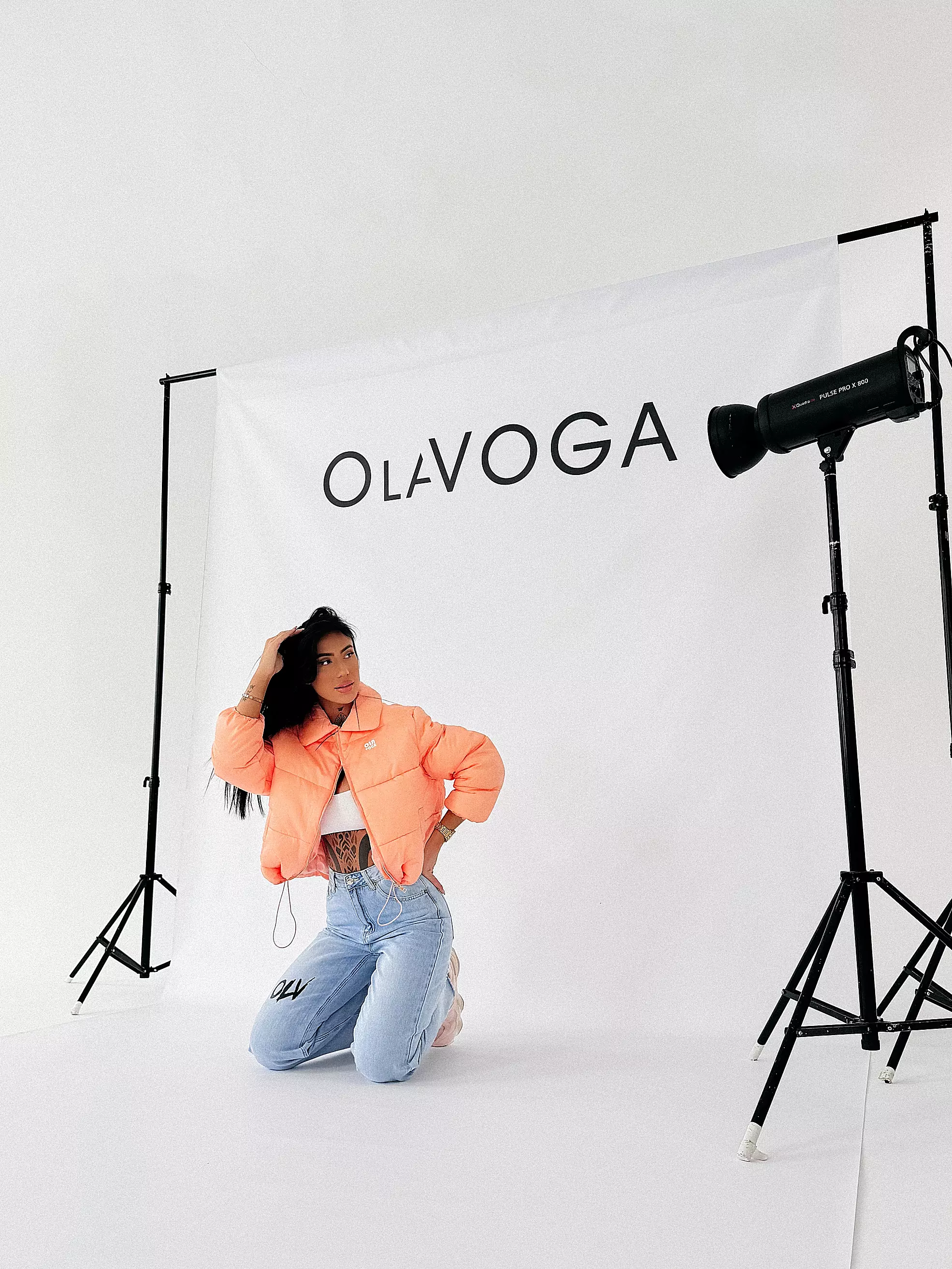 Damen Steppjacke OLAVOGA YUE - Koralle