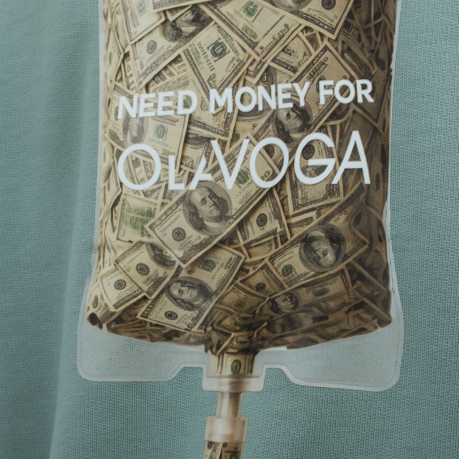 OLAVOGA Pánská mikina MONEY - Minerální