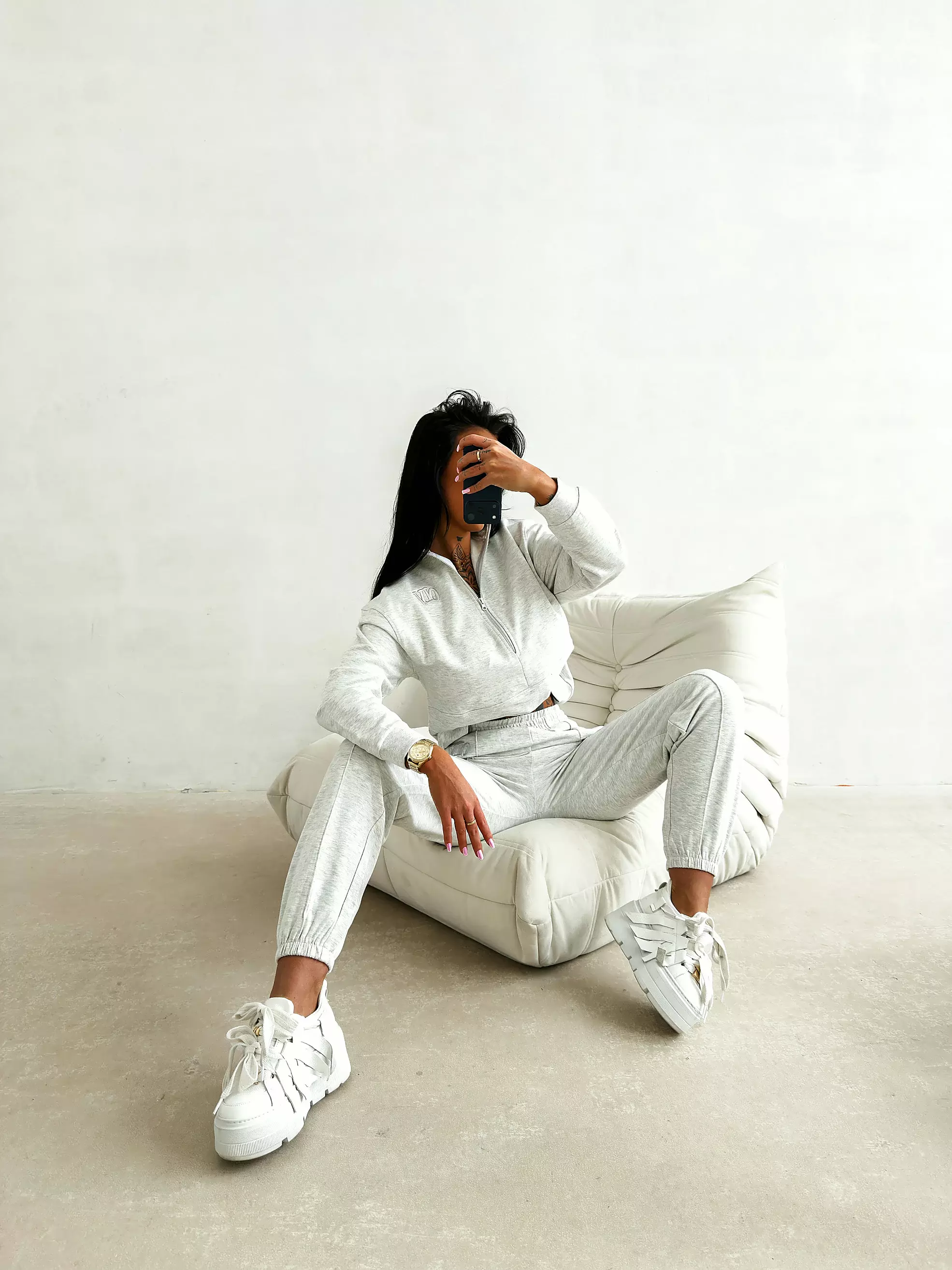 Women's tracksuit set OLAVOGA BLOOM - Grey