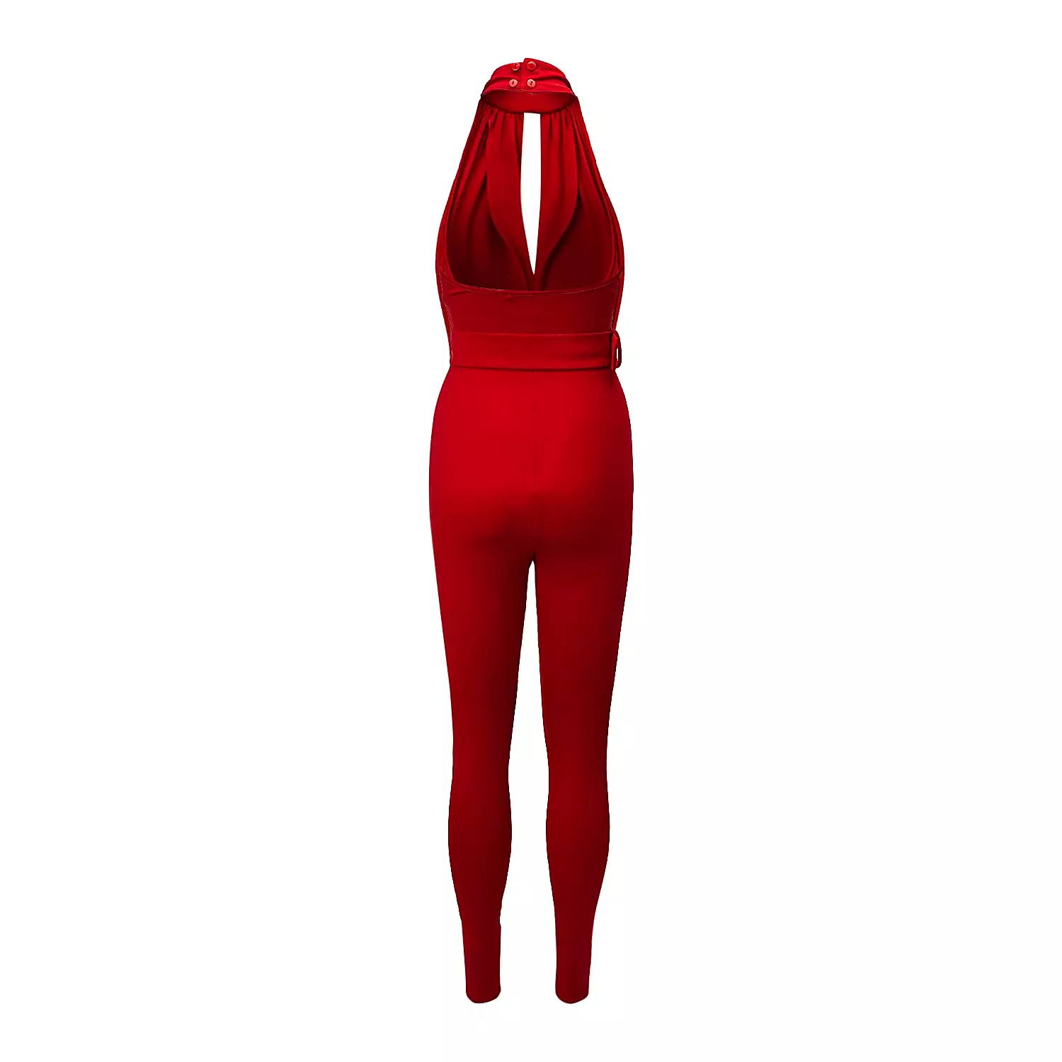 OLAVOGA ENCHANTED Damen Jumpsuit mit Ausschnitt - Rot