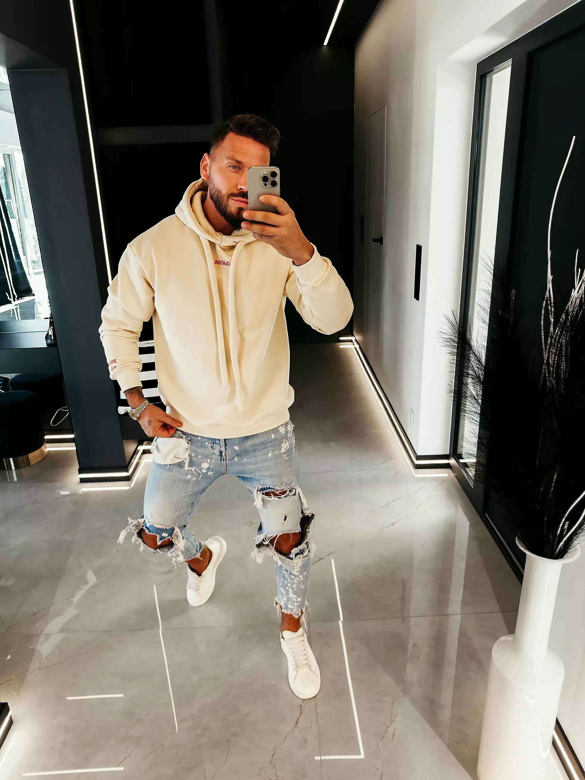 Men's Matchy Sweatshirt OLAVOGA Men ADORE - Coconut
