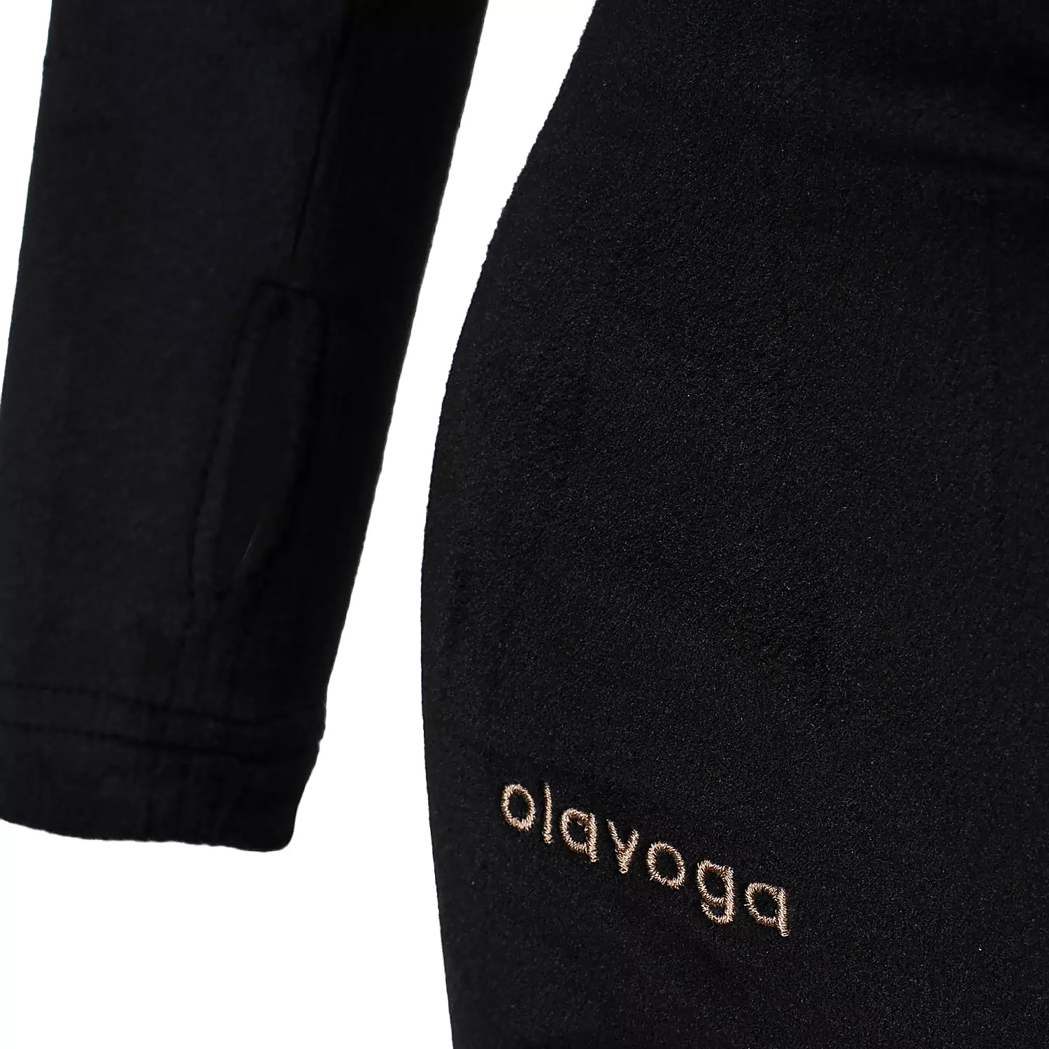 Dámský velurový overal OLAVOGA CRYSTAL FLARE - černý