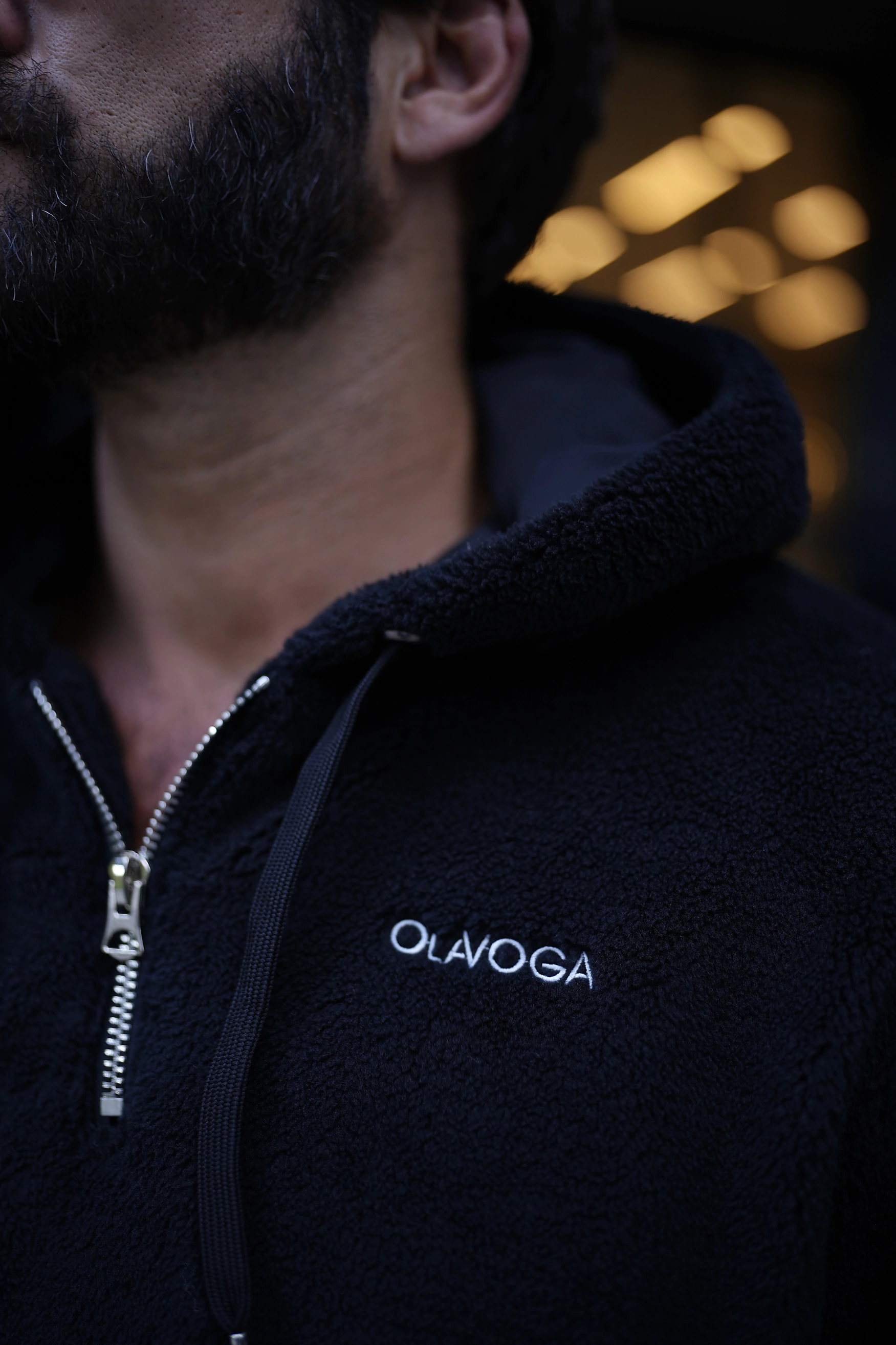 Bluza męska z kapturem OLAVOGA Men GEMVION - Czarny