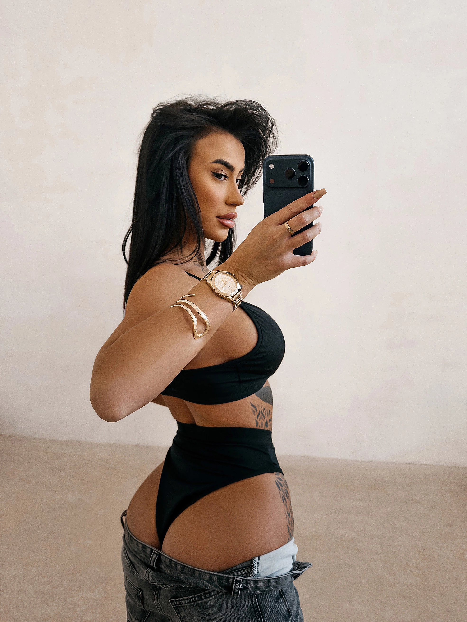 OLAVOGA INTIME lingerie set for women - Black