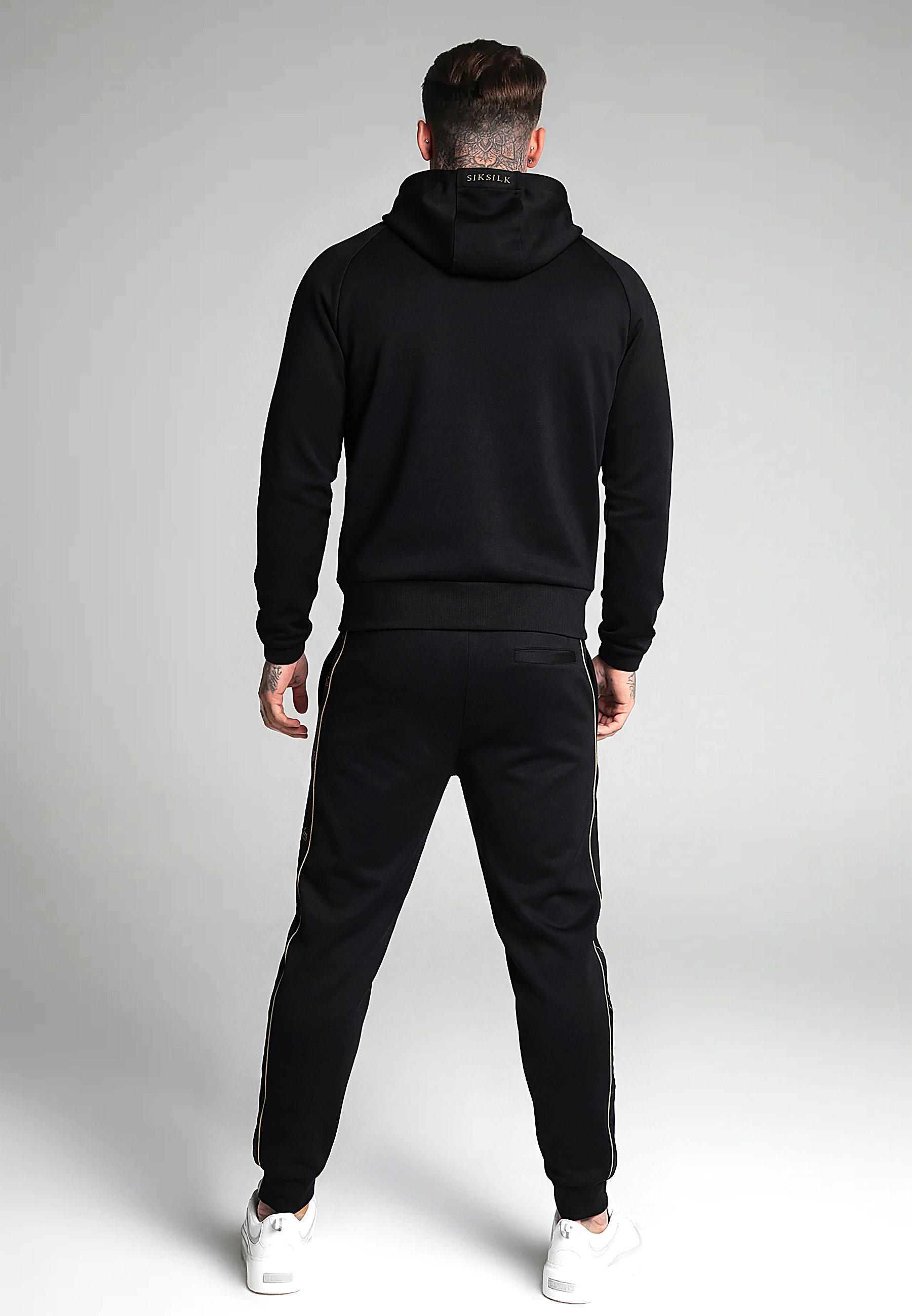 Bluza męska na zamek SIKSILK FULL ZIP 28221 - Czarny