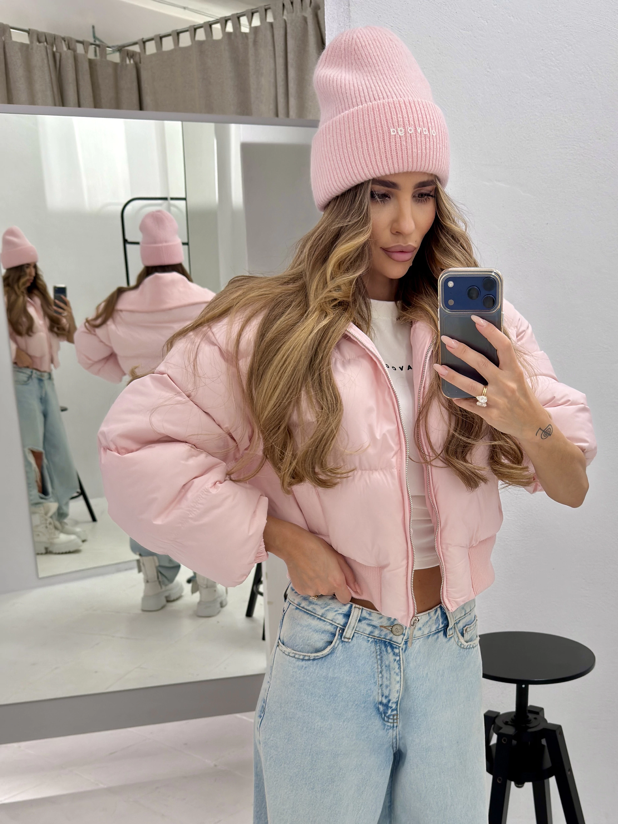 Czapka damska OLAVOGA OLMIO  - Baby pink