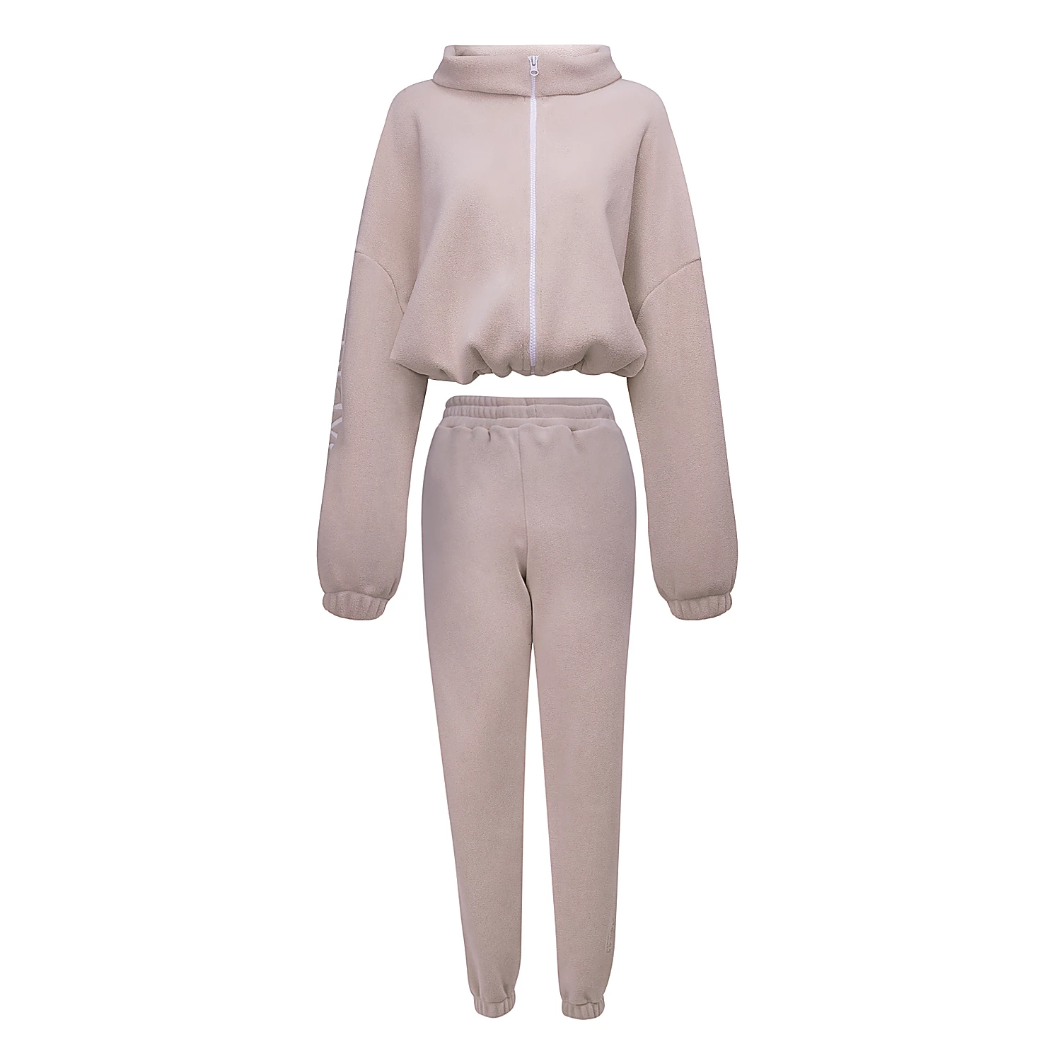OLAVOGA COZIER Damen-Fleece-Set - Beige